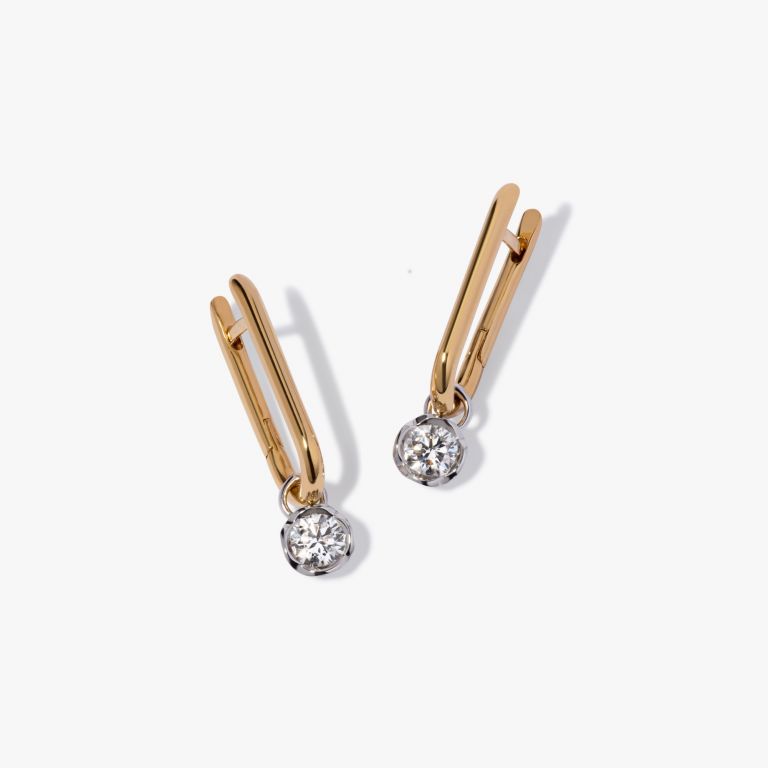 Knuckle 18ct Gold Solitaire Diamond Whoopsie Daisy Earrings 1ct Annoushka International