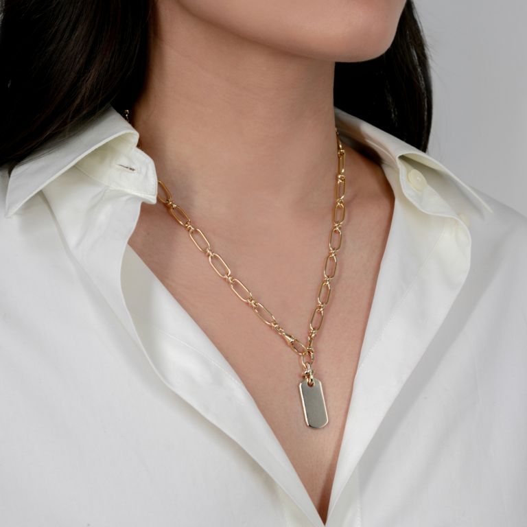 Women's dog tag jewelry on sale