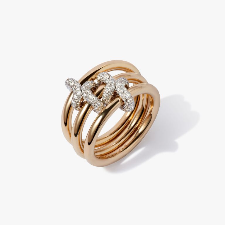 Knuckle Tri Diamond Ring