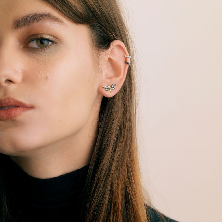 Love Diamonds Dragonfly Right Stud Earring