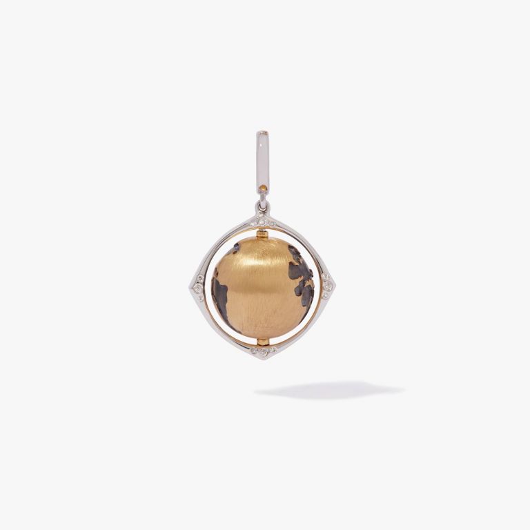 Spinning Globe Charm Pendant
