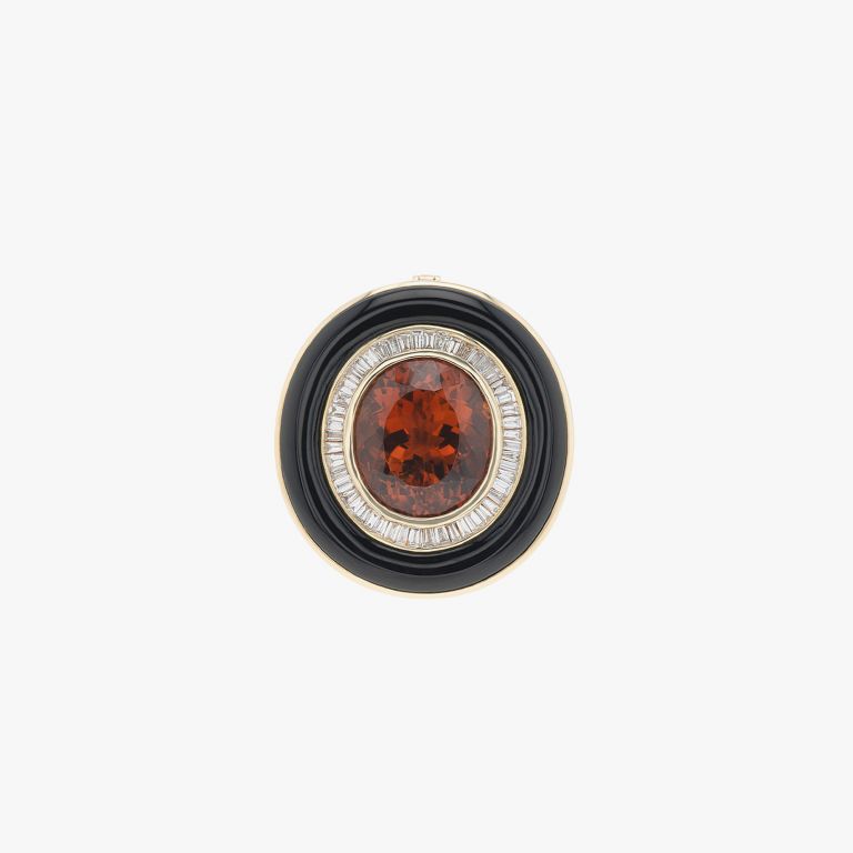 Citrine and Diamond Ring