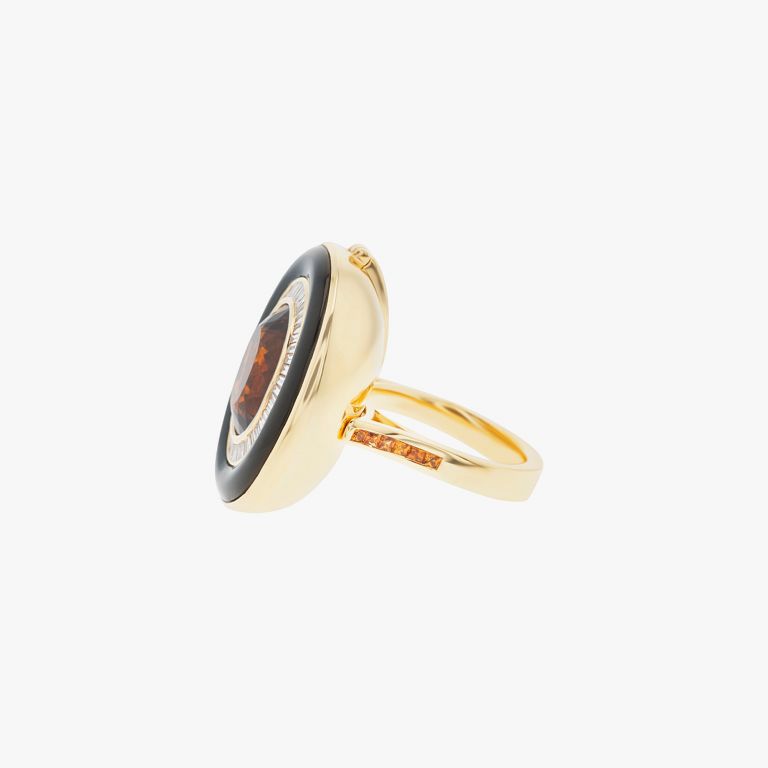 Citrine and Diamond Ring