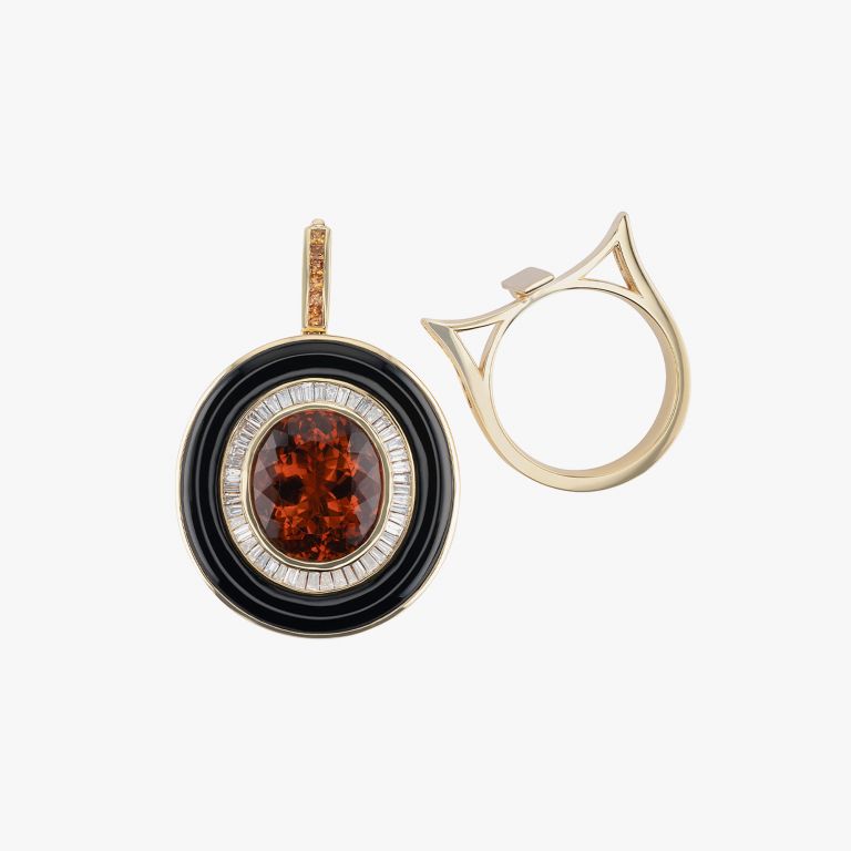 Citrine and Diamond Ring