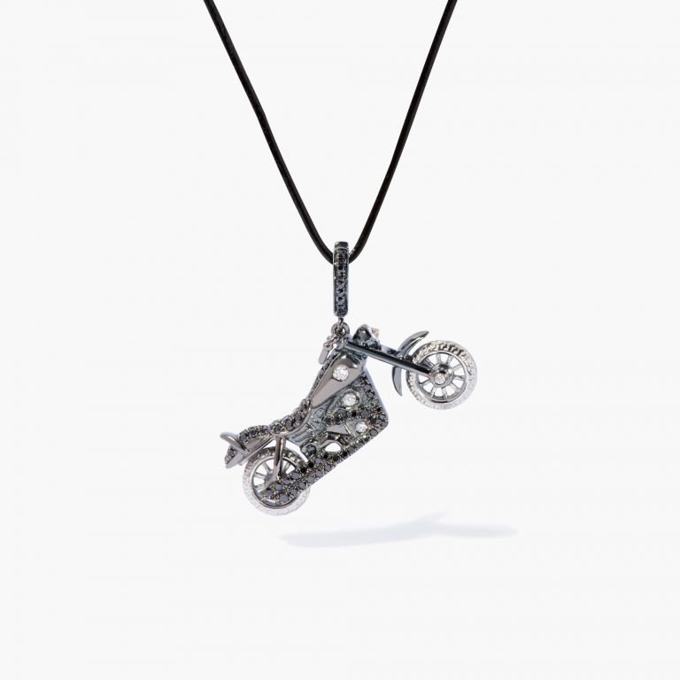 Motorcycle necklace charm sales