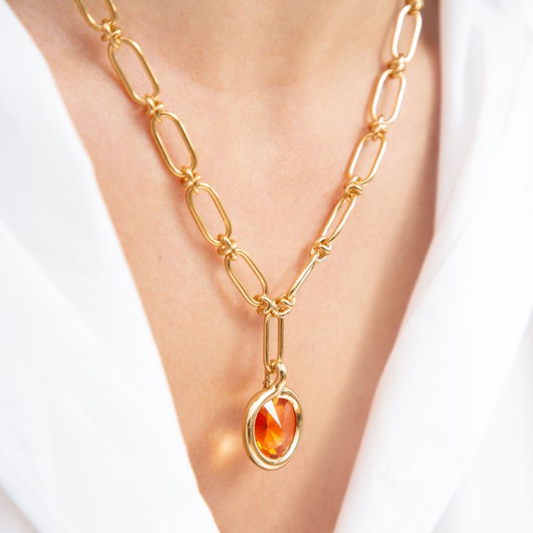 Sweetie Citrine & Knuckle Necklace