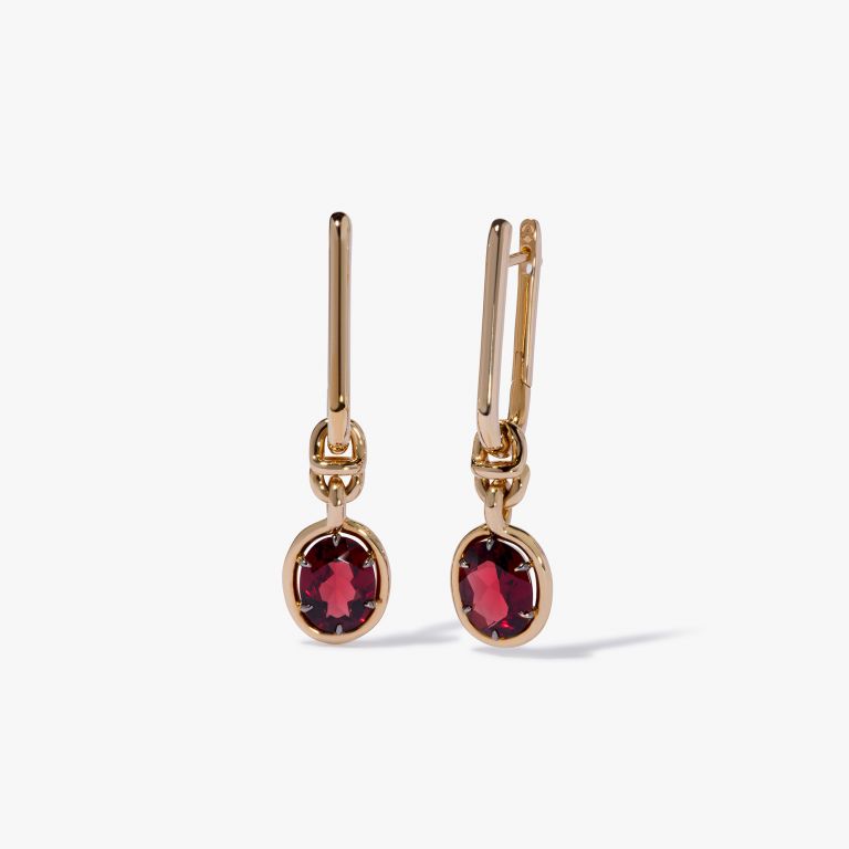 Knuckle Garnet Earrings