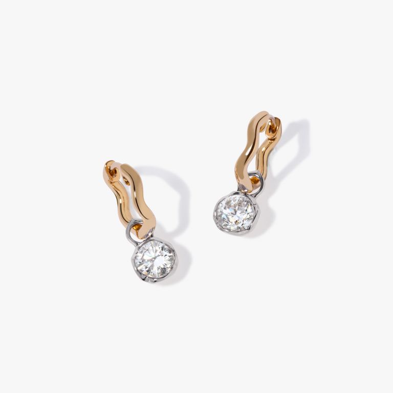 Whoopsie Daisy Small Hoop 0.50ct Diamond Earrings main product photo