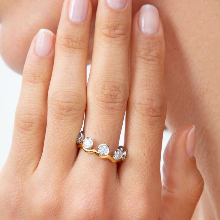 Whoopsie Daisy Bi-Colour Diamond Ring