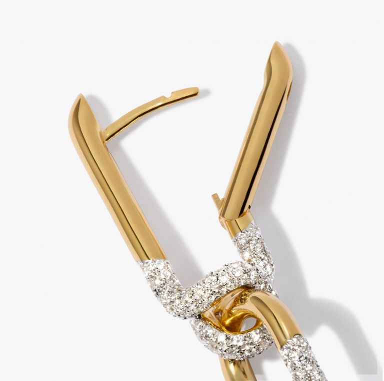 Knuckle Dust Garnet & Diamond Earrings