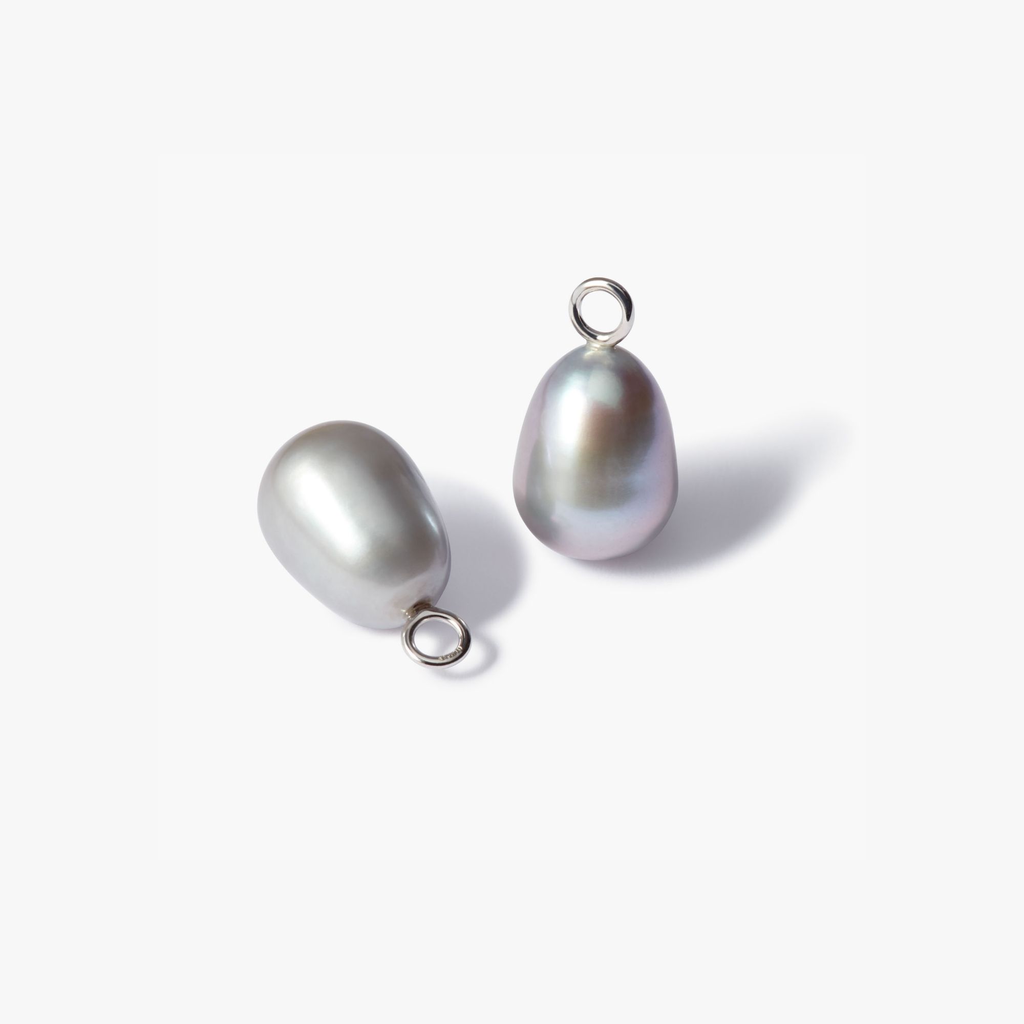 Baroque Grey Pearl Earring Drops