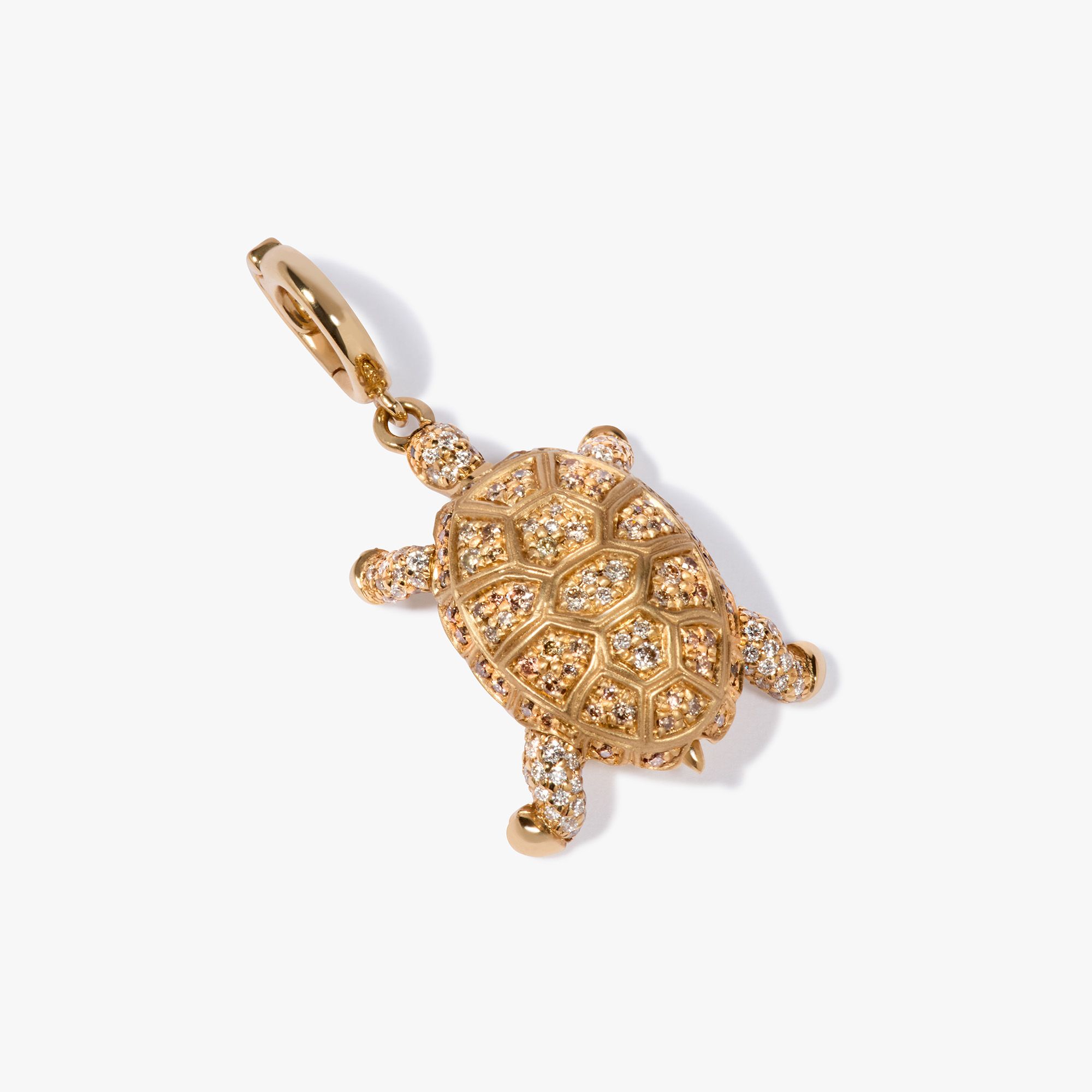 Mythology 18ct Yellow Gold Diamond Baby Turtle Pendant - Annoushka UK