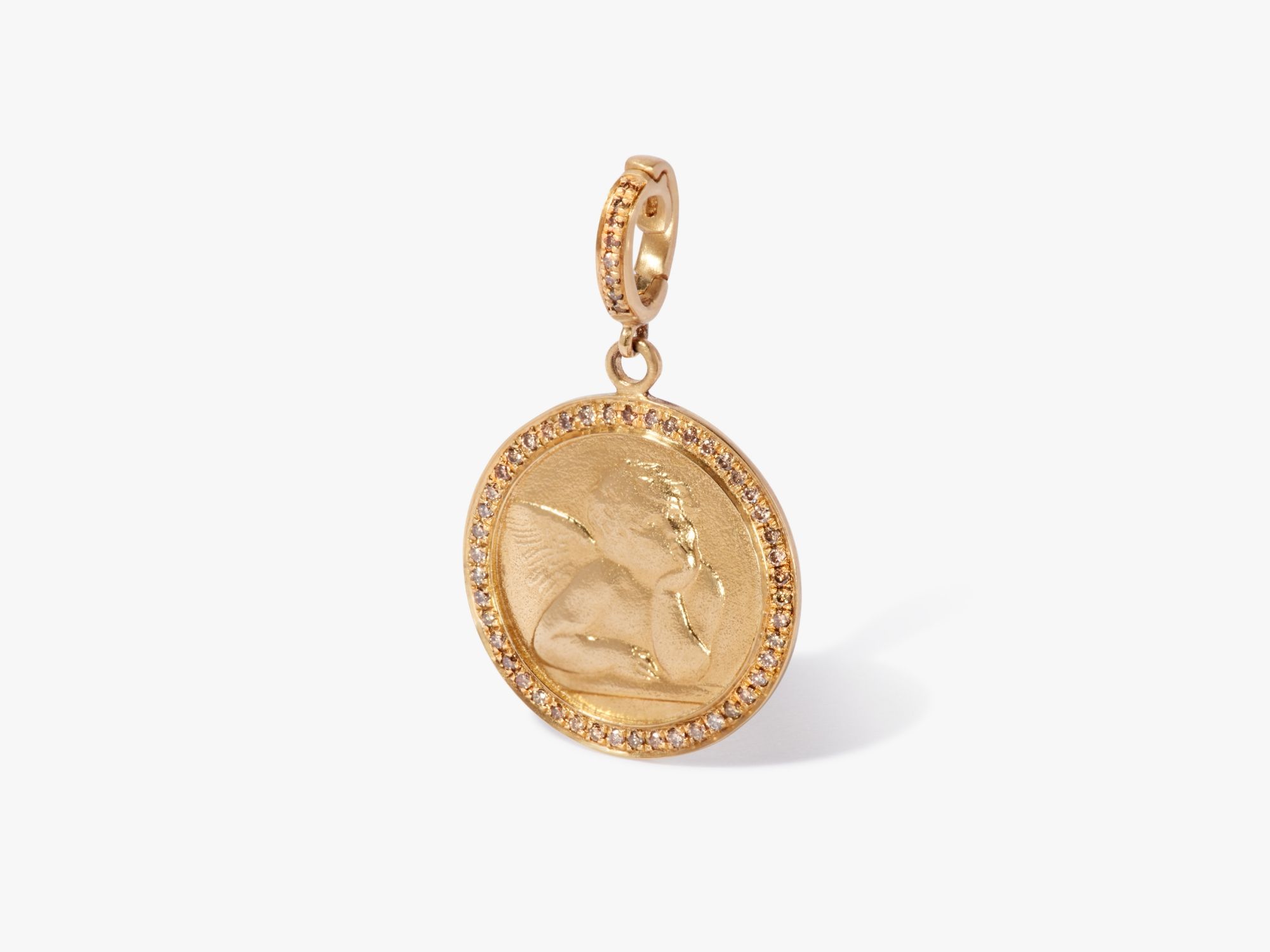 Mythology 18ct Yellow Gold Diamond Cherub Charm Pendant Annoushka UK