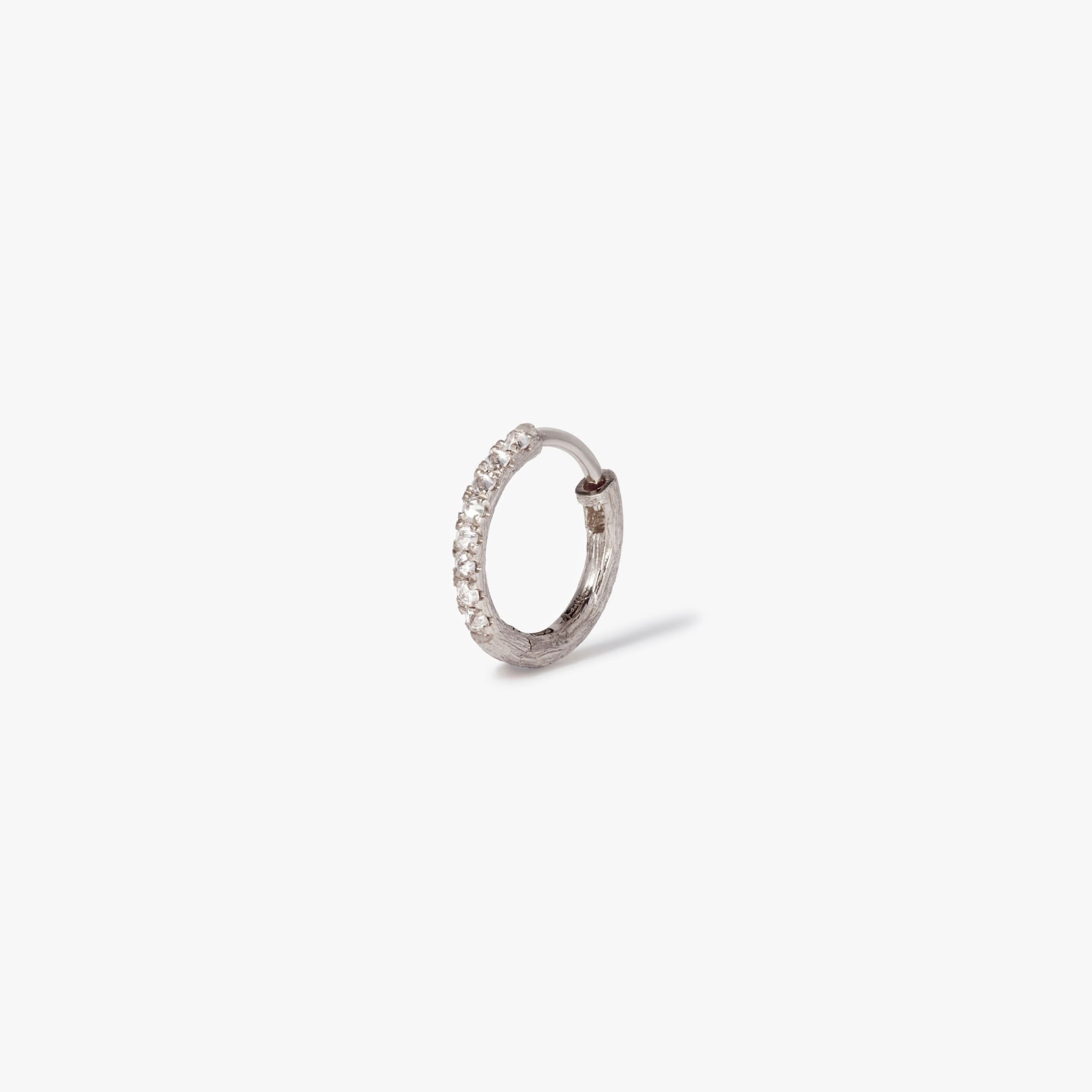 Dusty Diamonds 12mm Hoop Earring