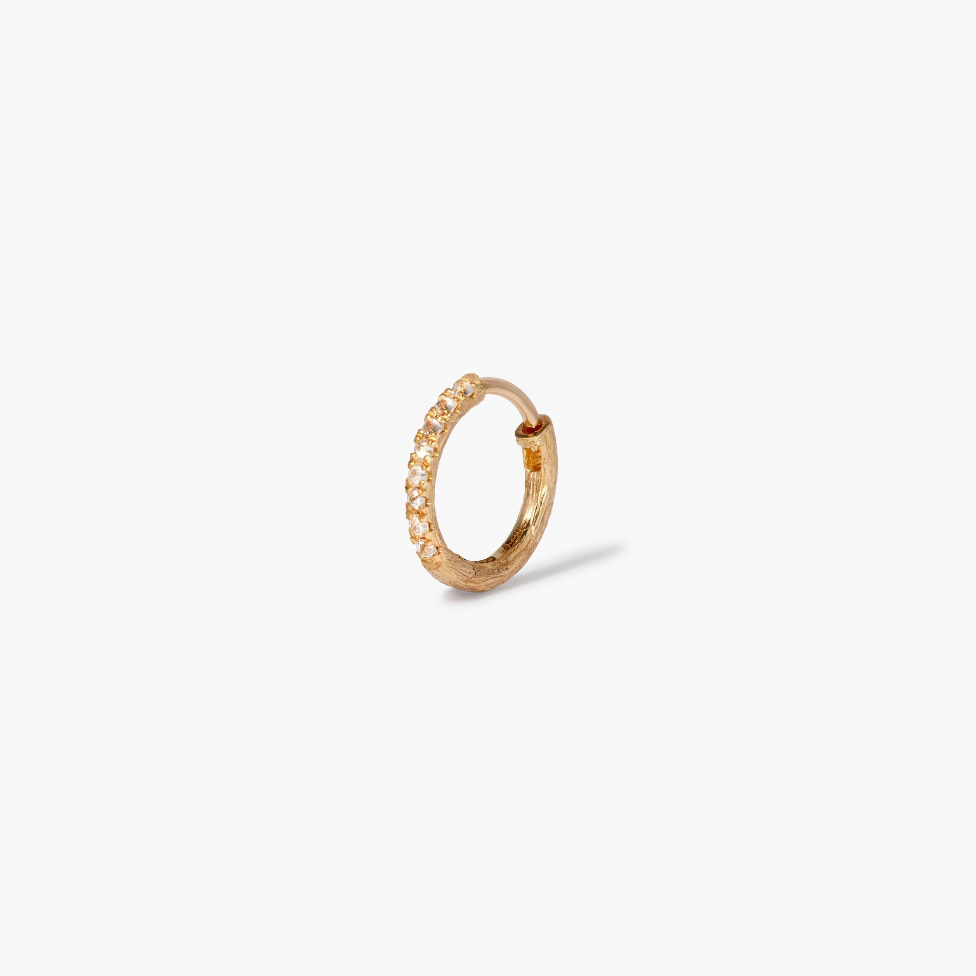Dusty Diamonds 12mm Hoop Earring