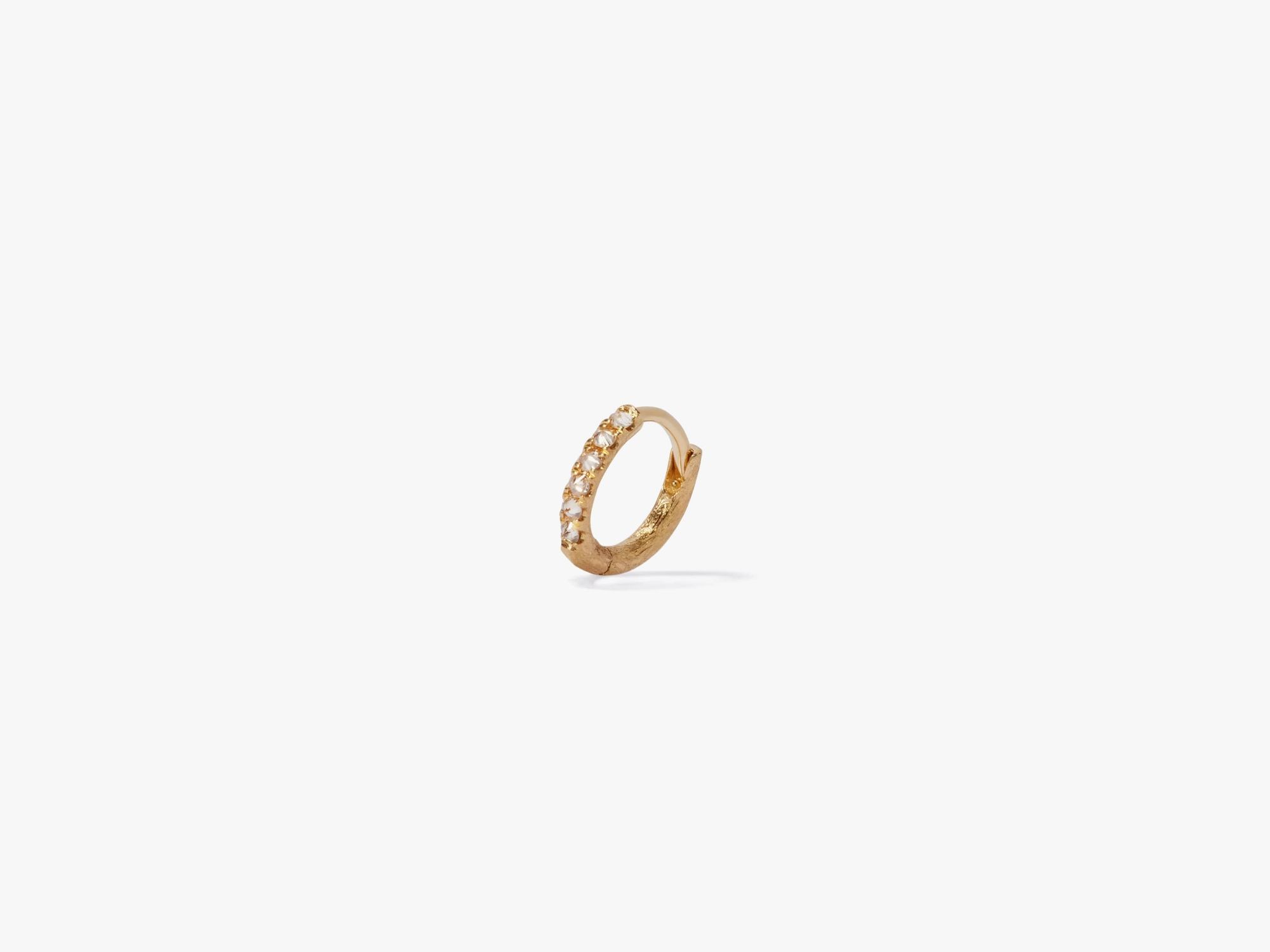 Dusty Diamonds 10mm Hoop Earring