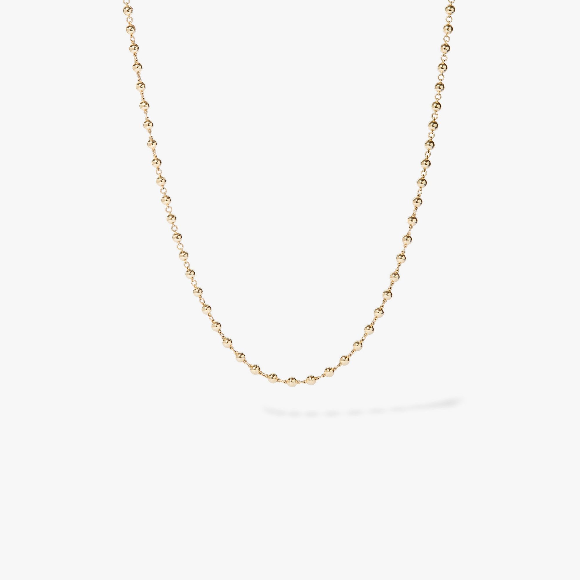 Gold Lattice Ball Chain Necklace
