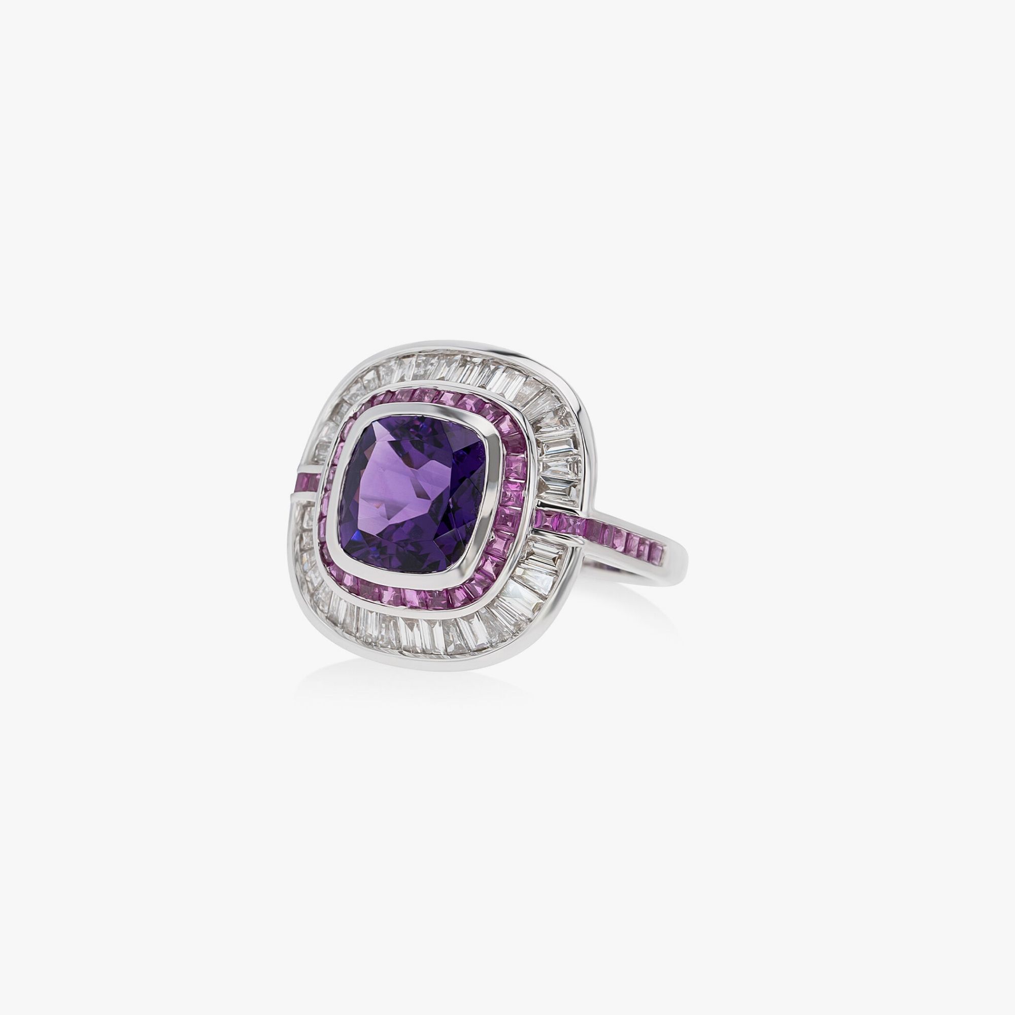 Amethyst and Diamond Ring