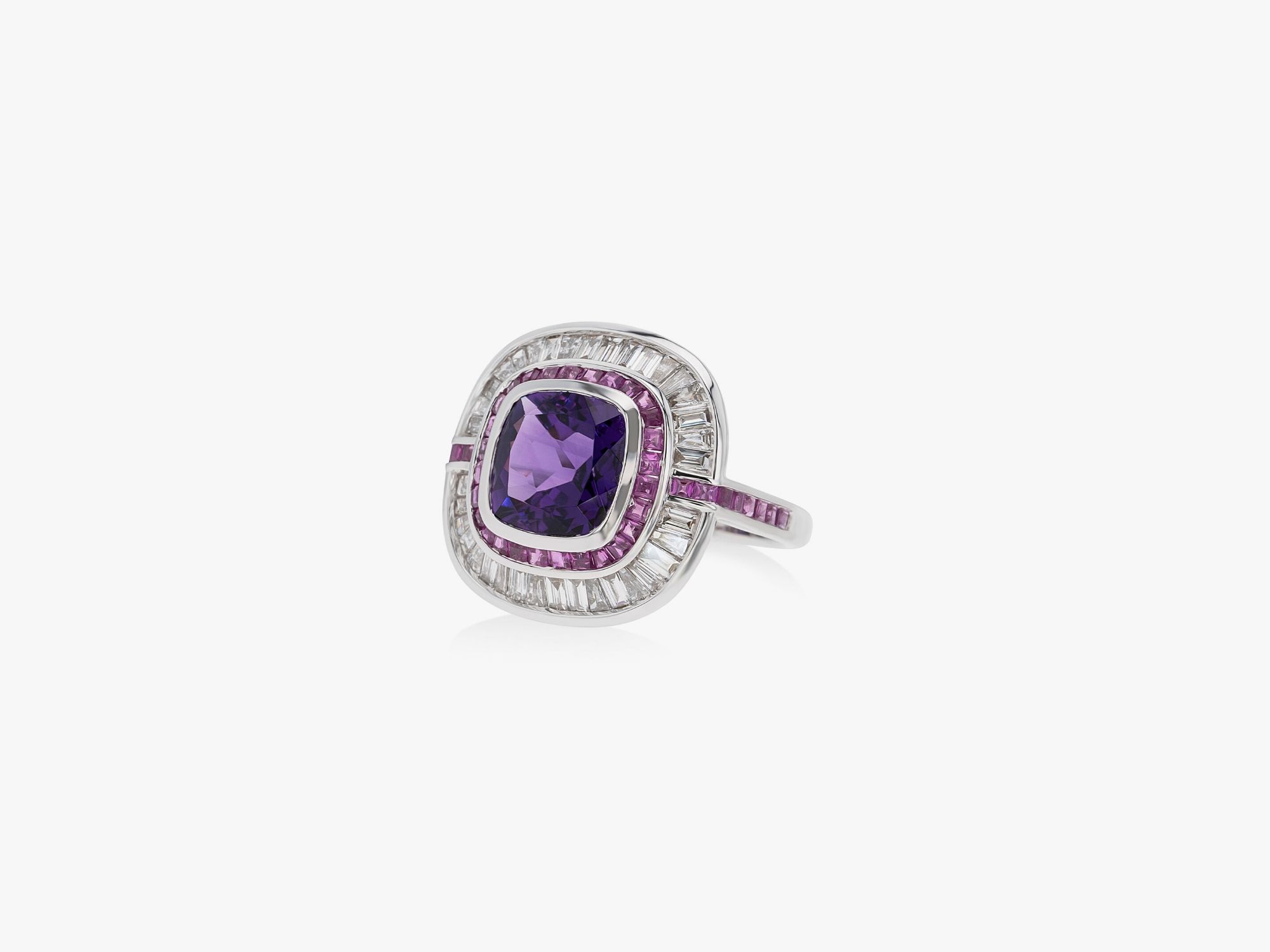 Amethyst and Diamond Ring