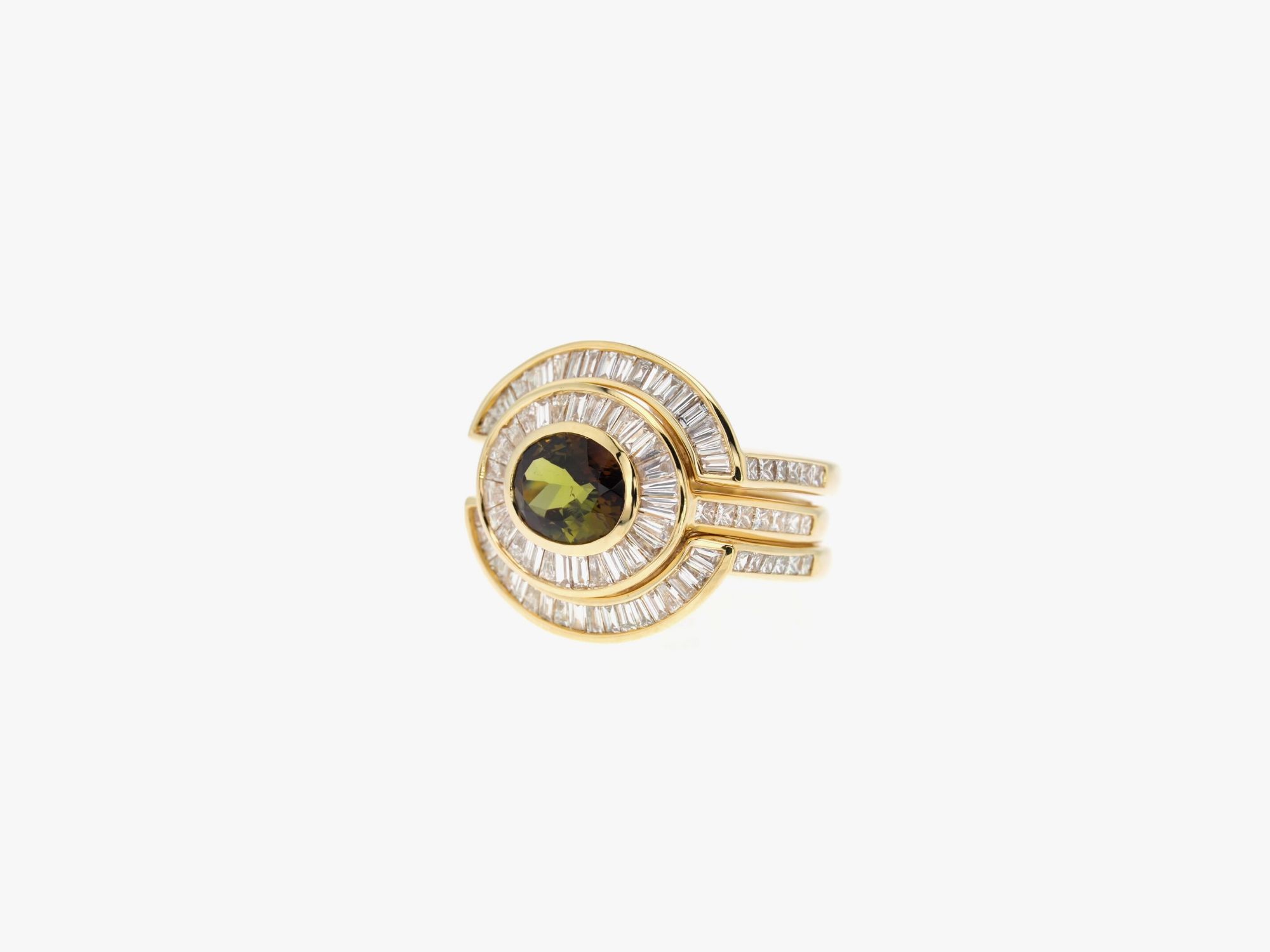 Andalusite and Diamond Ring