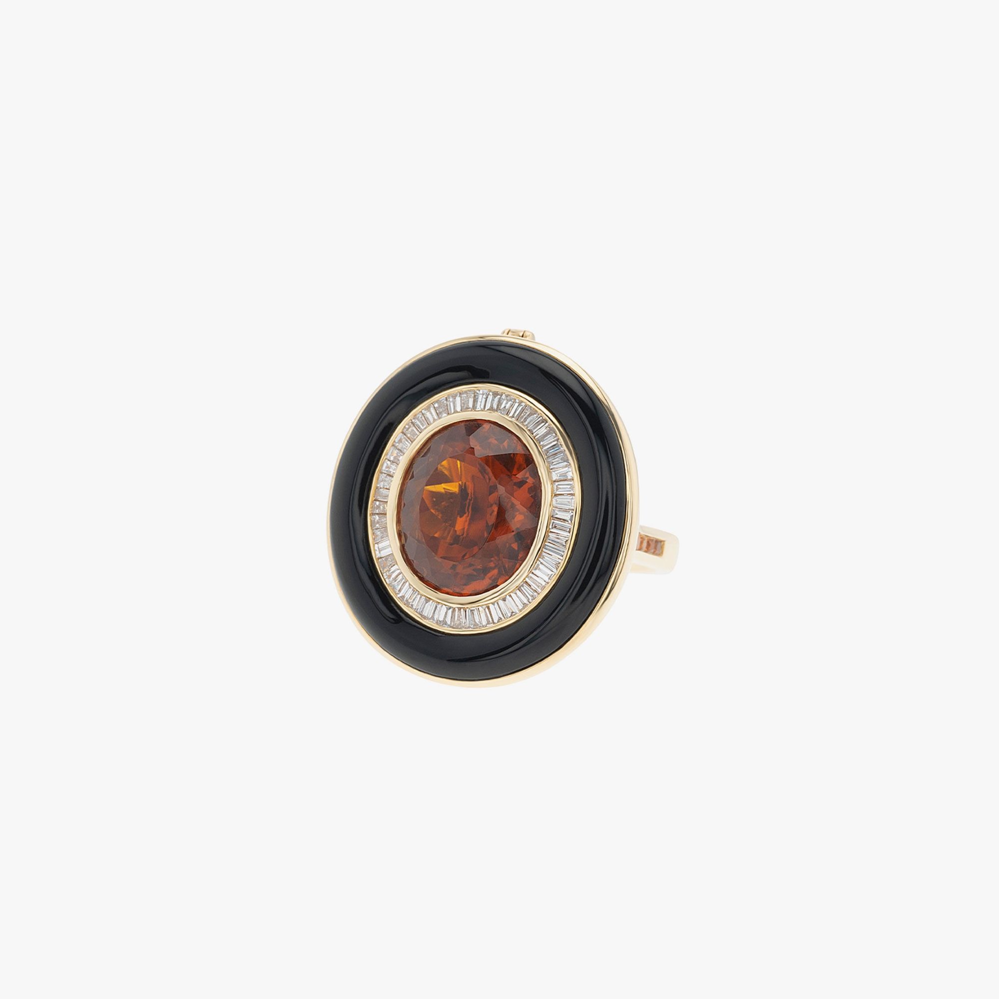 Citrine and Diamond Ring