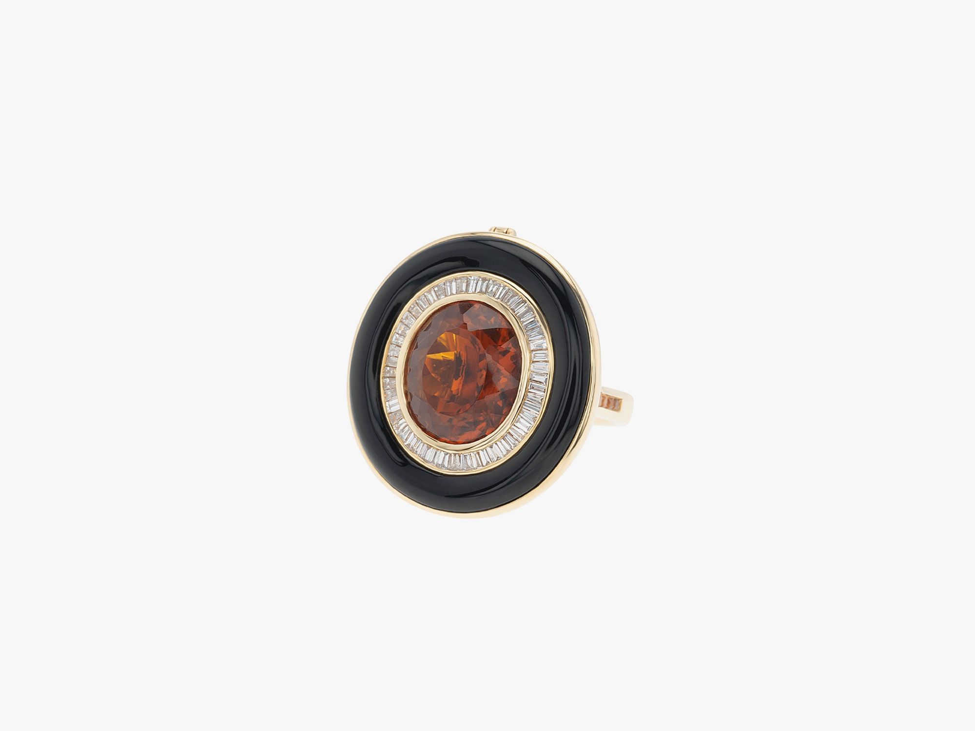 Citrine and Diamond Ring