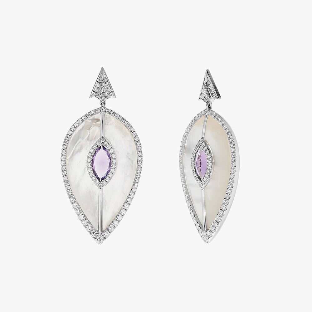 Pearl & Amethyst Earrings