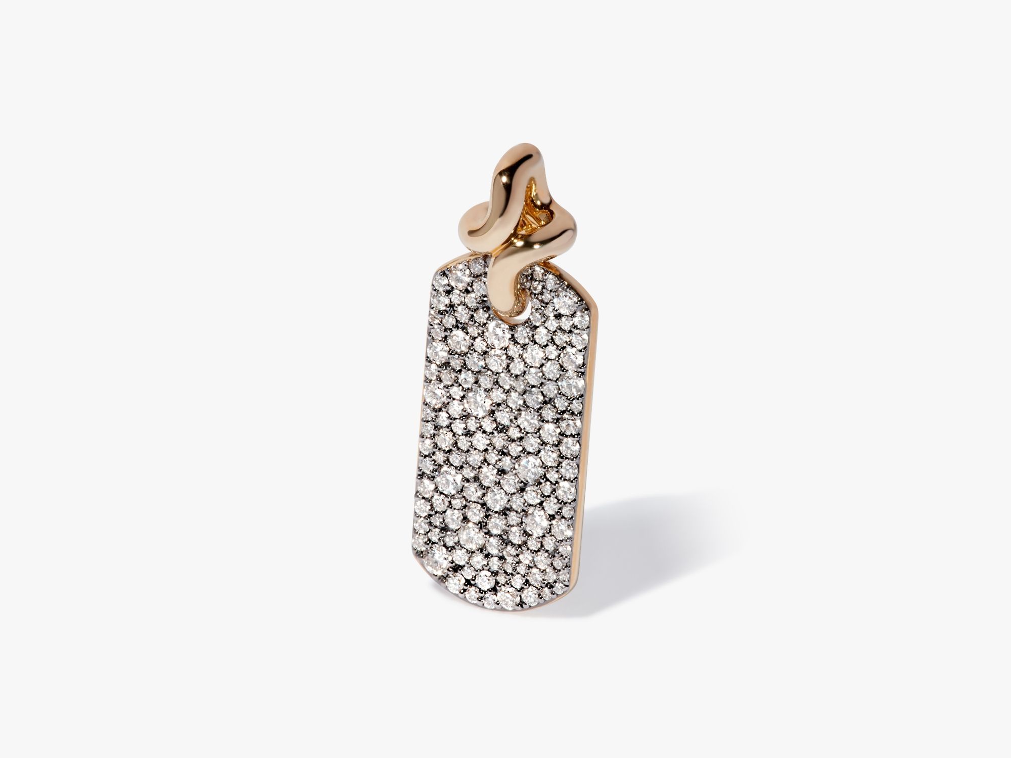 Knuckle Diamond Dog Tag Pendant