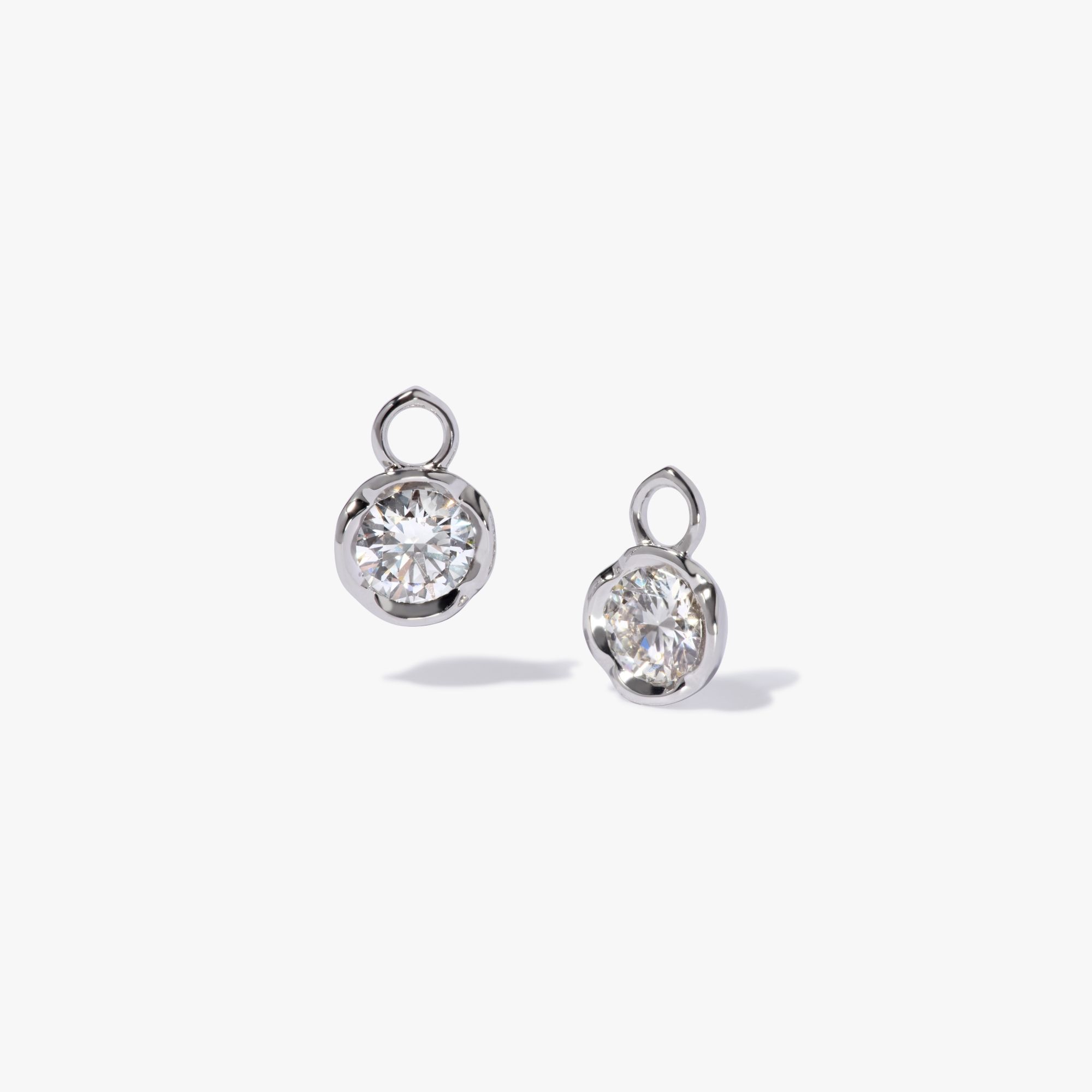 Small Hoop Whoopsie Daisy 1ct Diamond Earrings