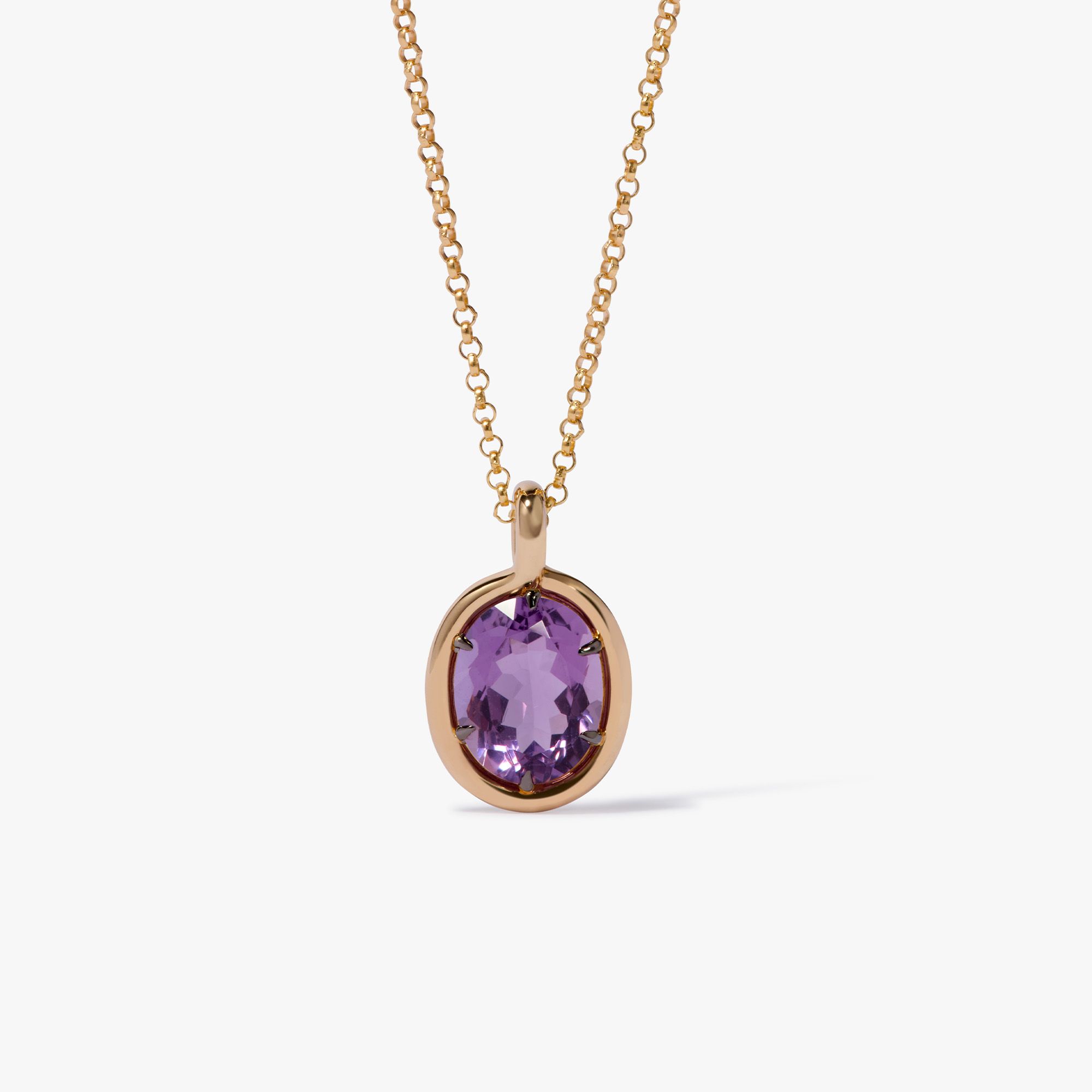 Amethyst Drop Necklace 