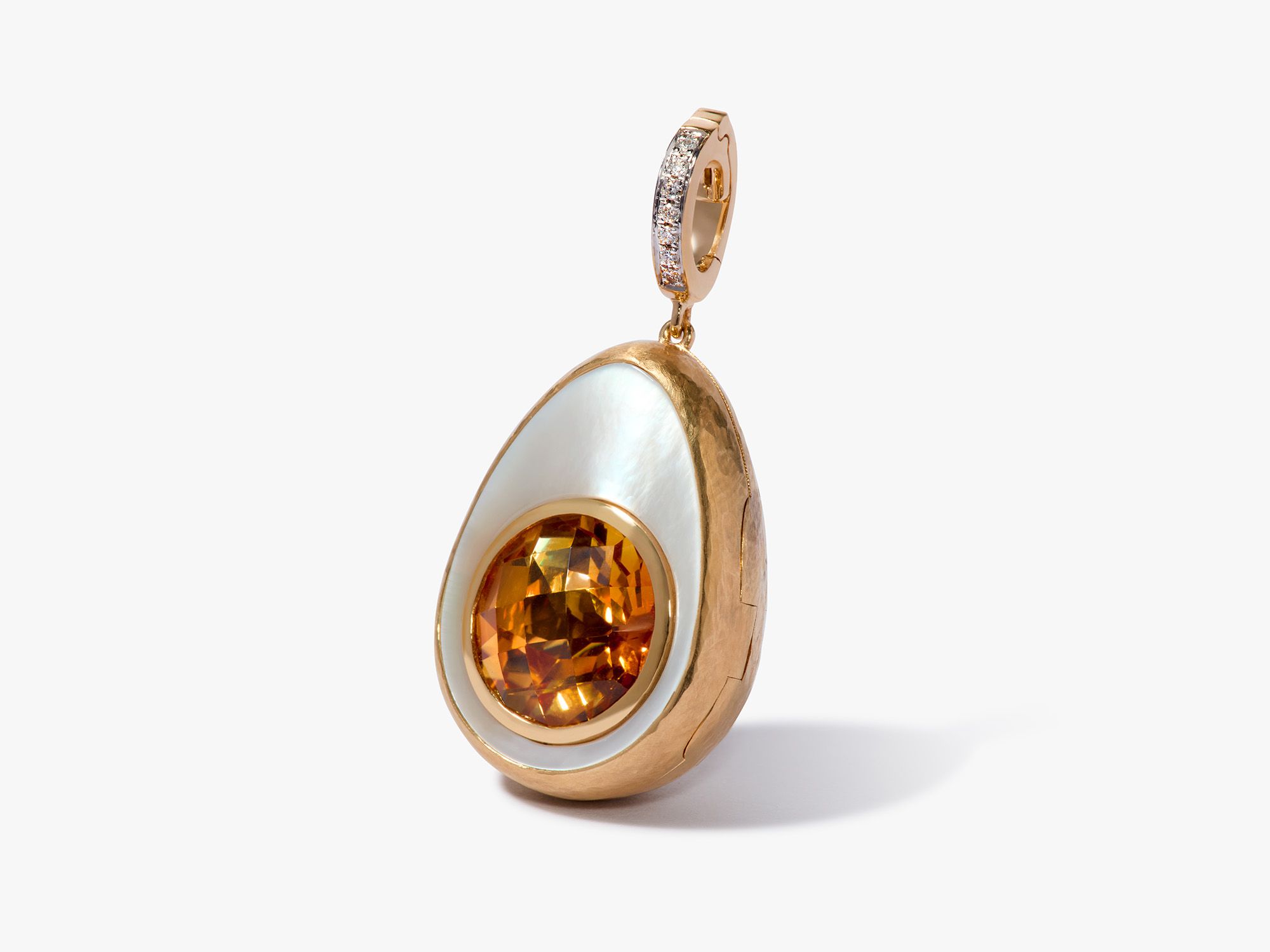 Golden Egg Locket Charm Pendant 