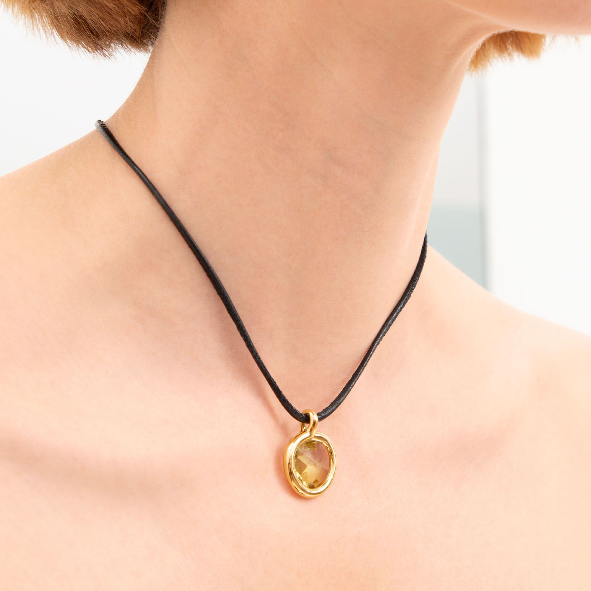 Sweetie Olive Quartz Pendant