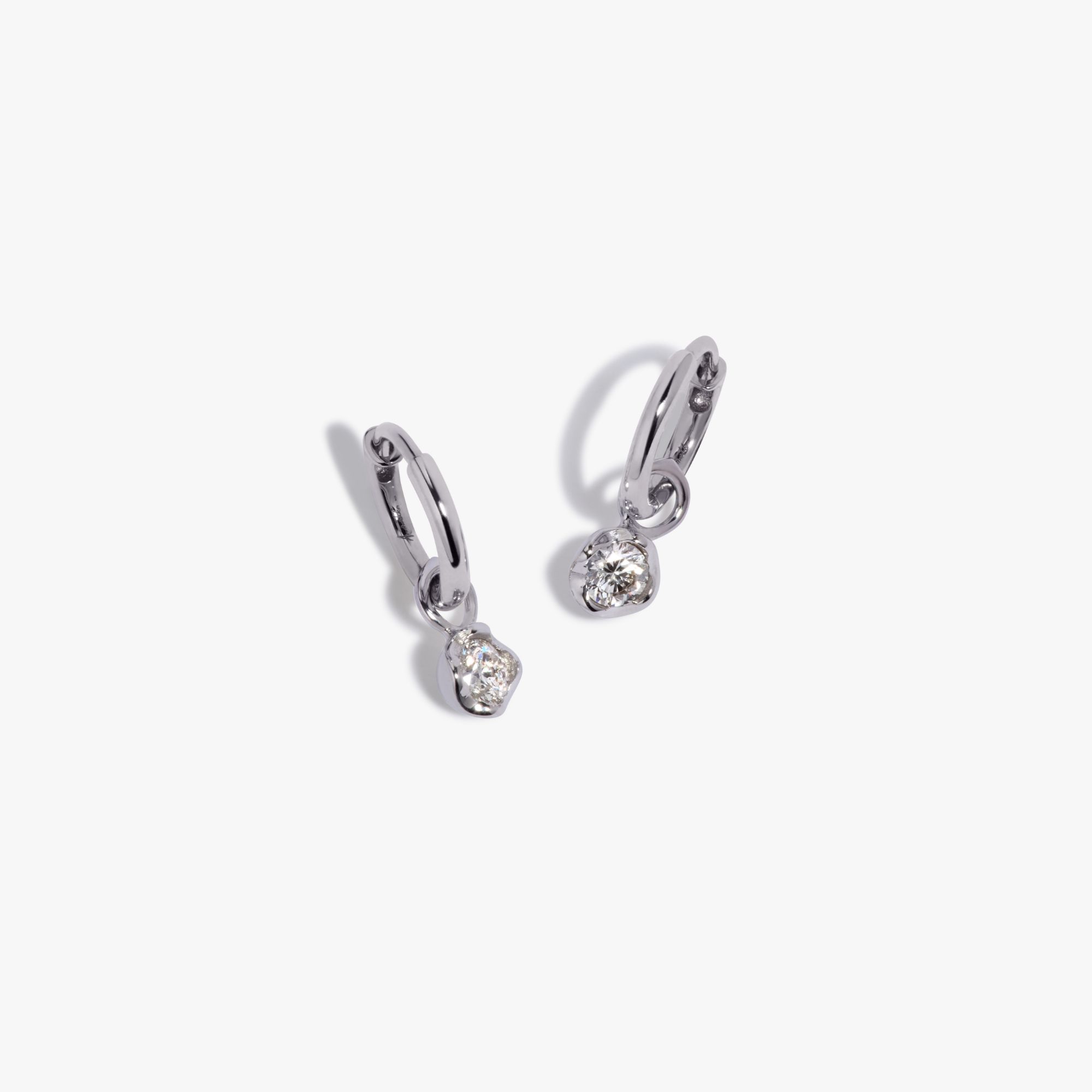 Small Hoop Whoopsie Daisy 0.20ct Diamond Earrings 
