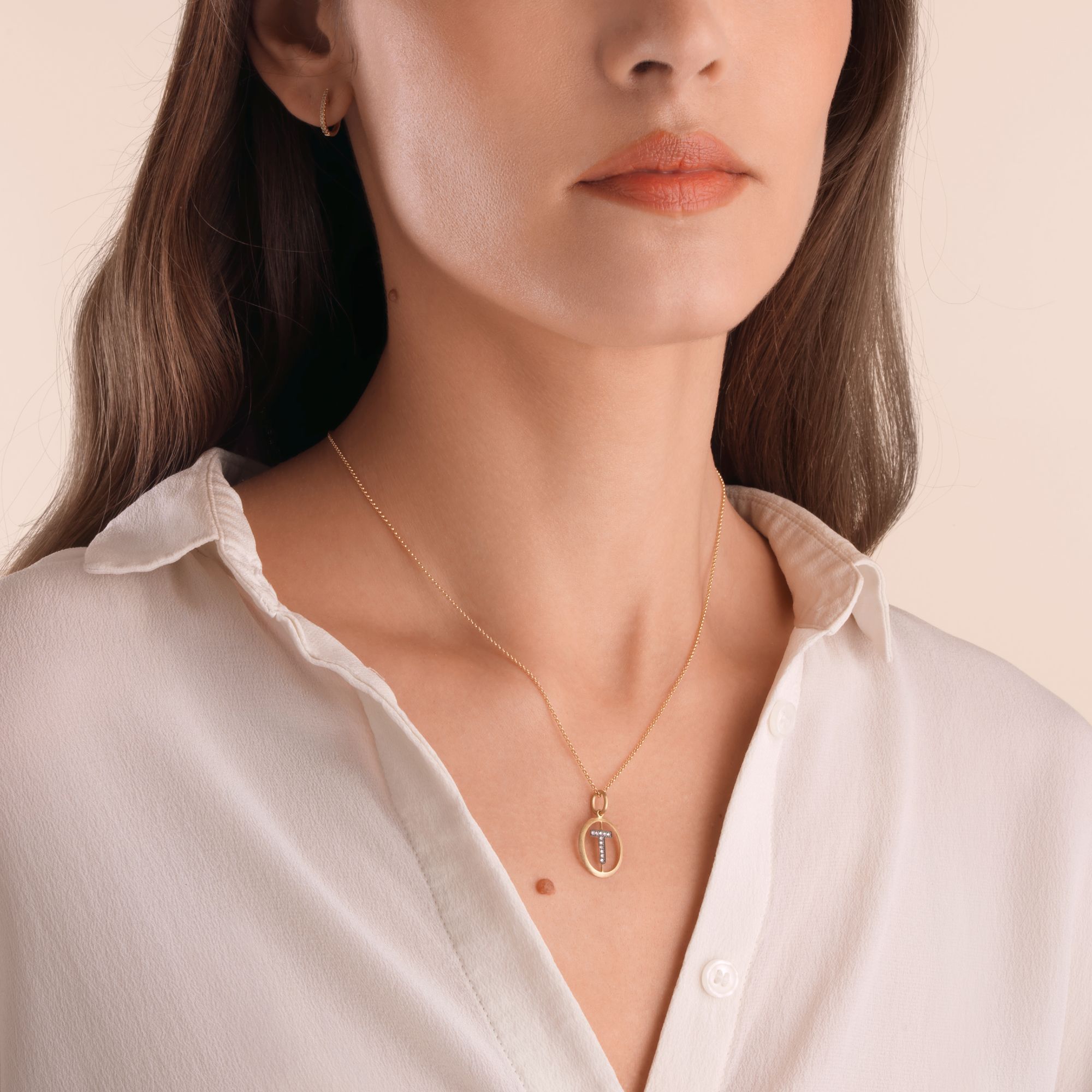 Initial T Necklace