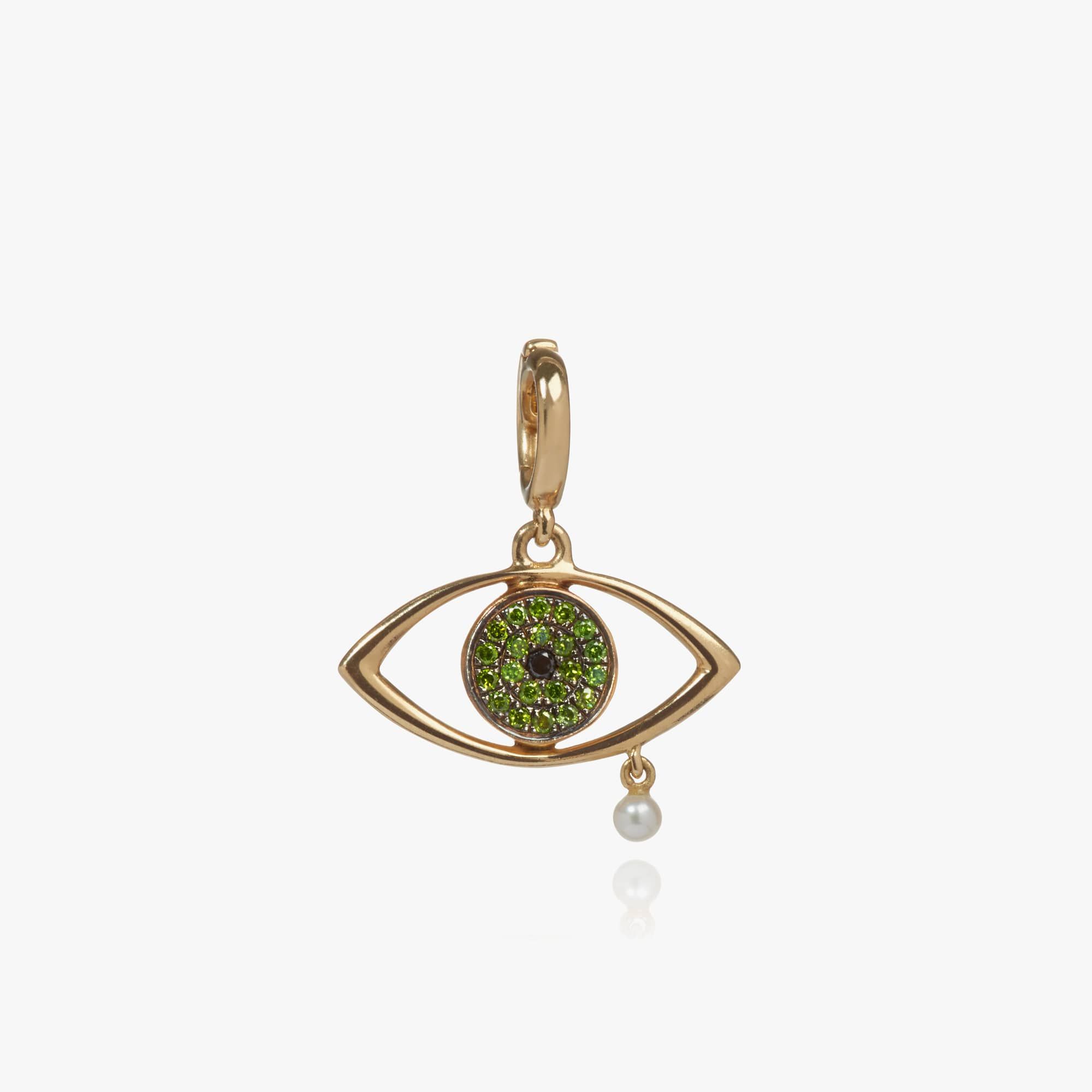 Annoushka x The Vampire s Wife 18ct Yellow Gold Eye Charm Pendant Annoushka EU