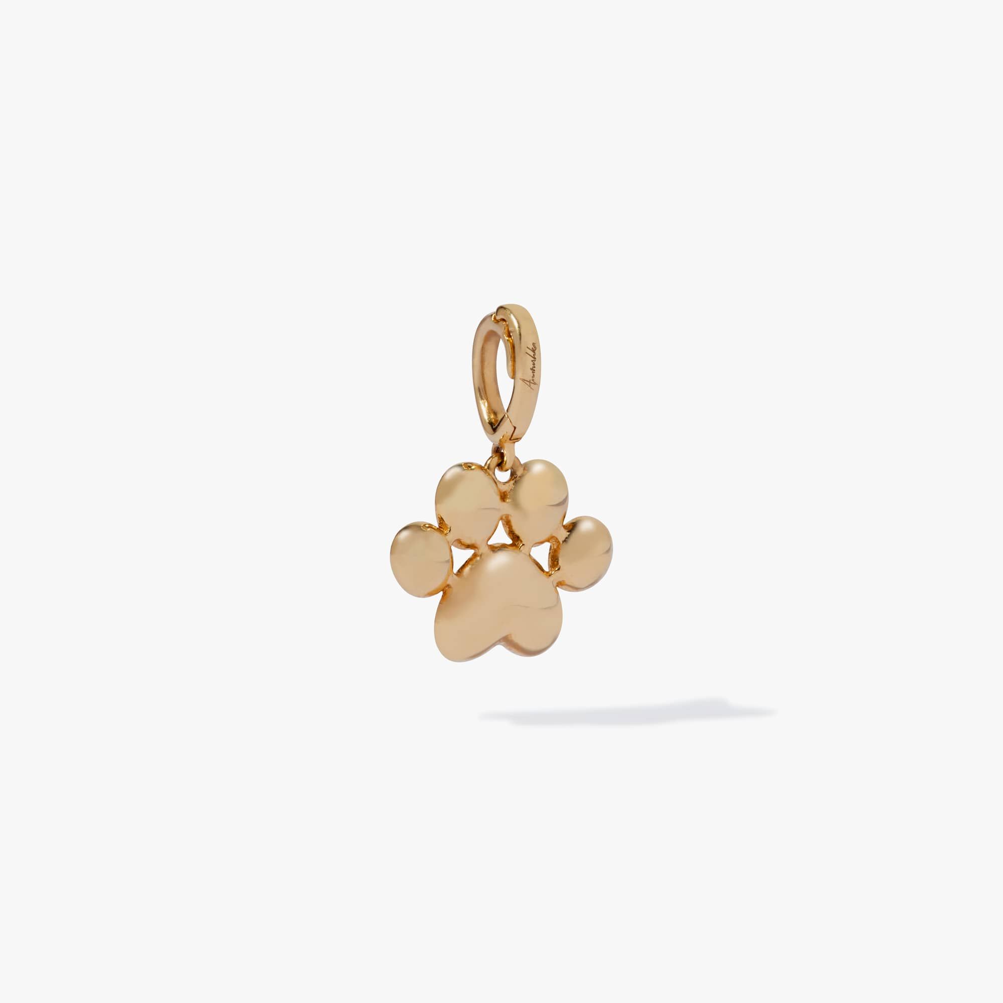 Diamond Paw Print Charm