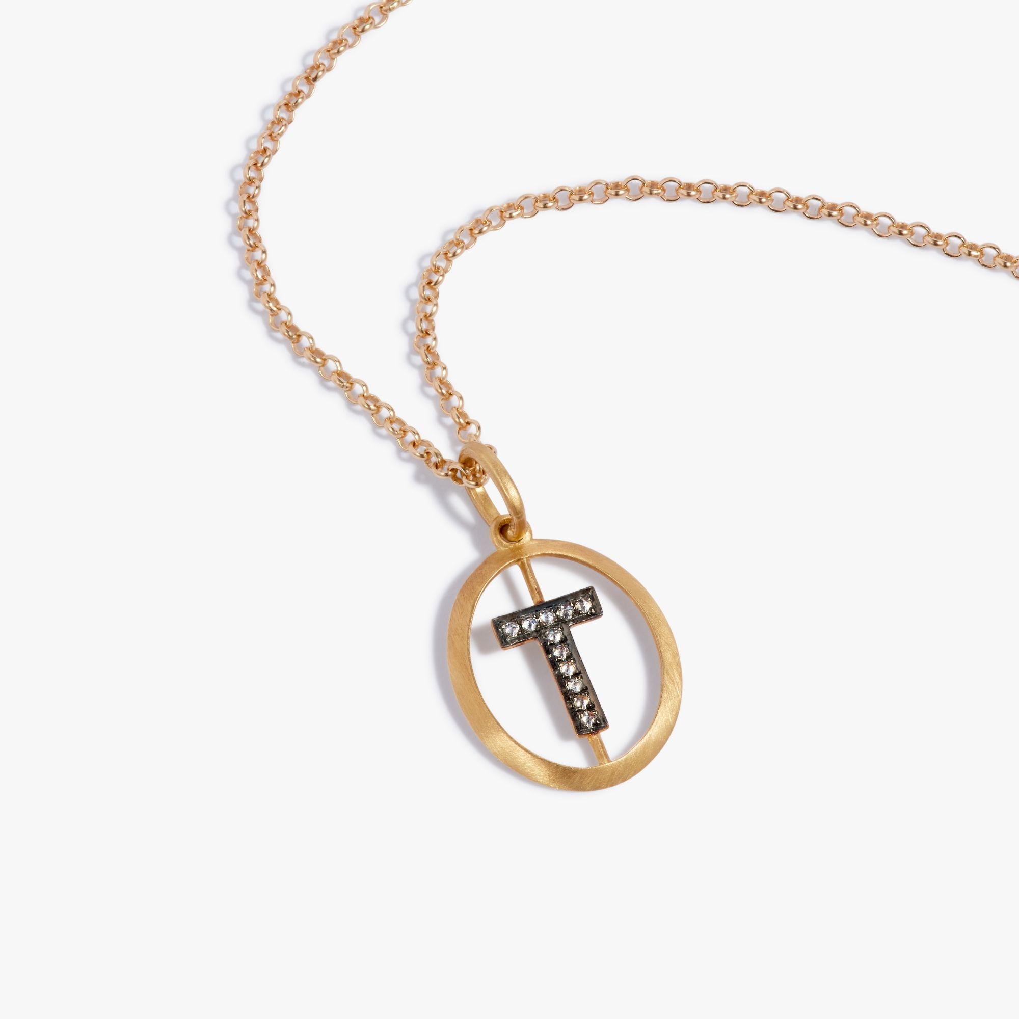 Initial T Necklace