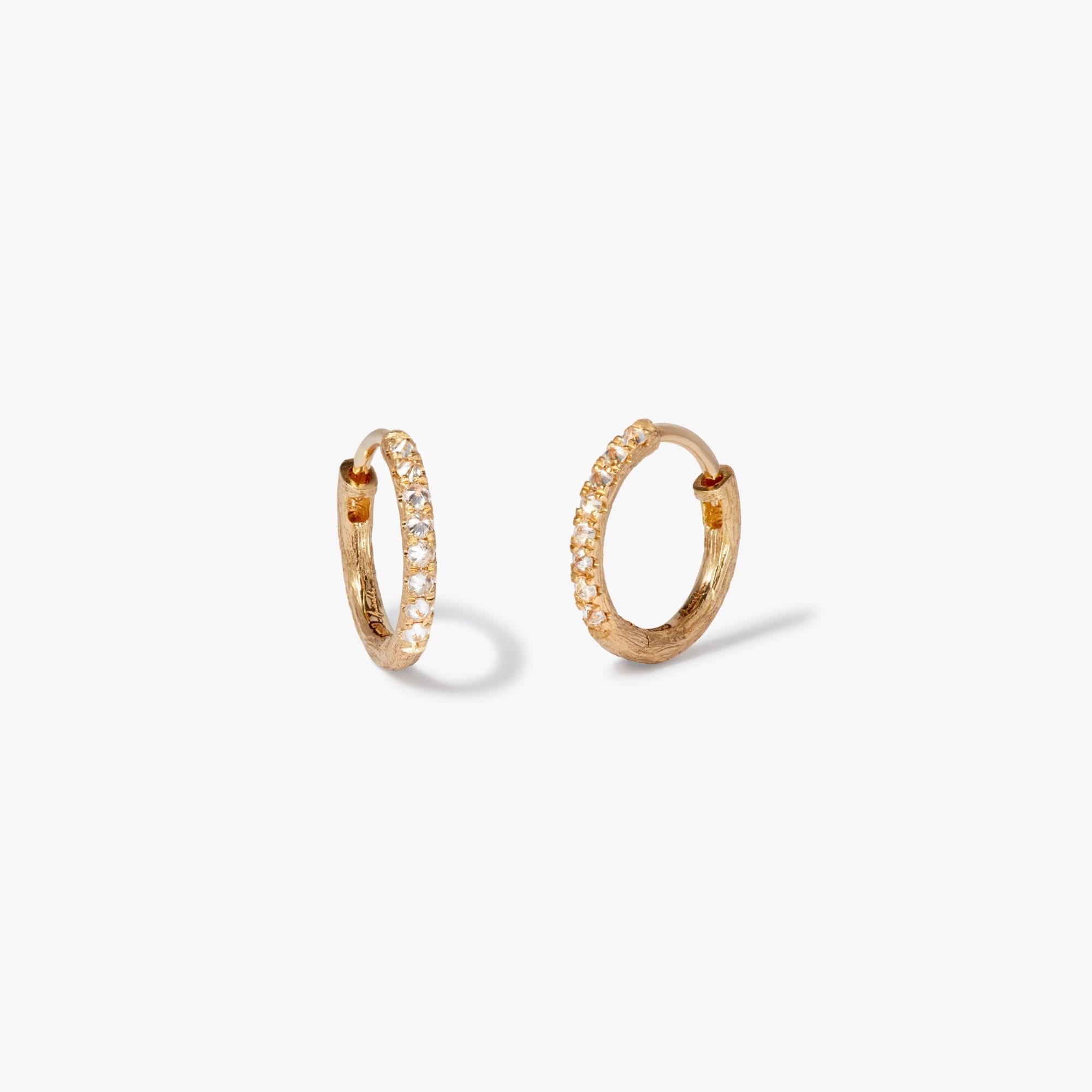 Dusty Diamonds 12mm Hoop Earrings