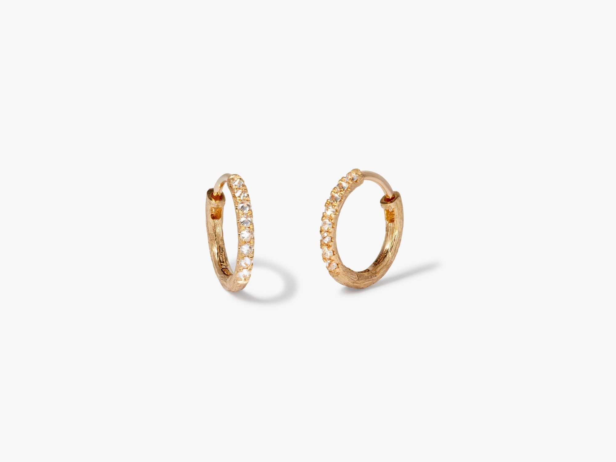 Dusty Diamonds 12mm Hoop Earrings