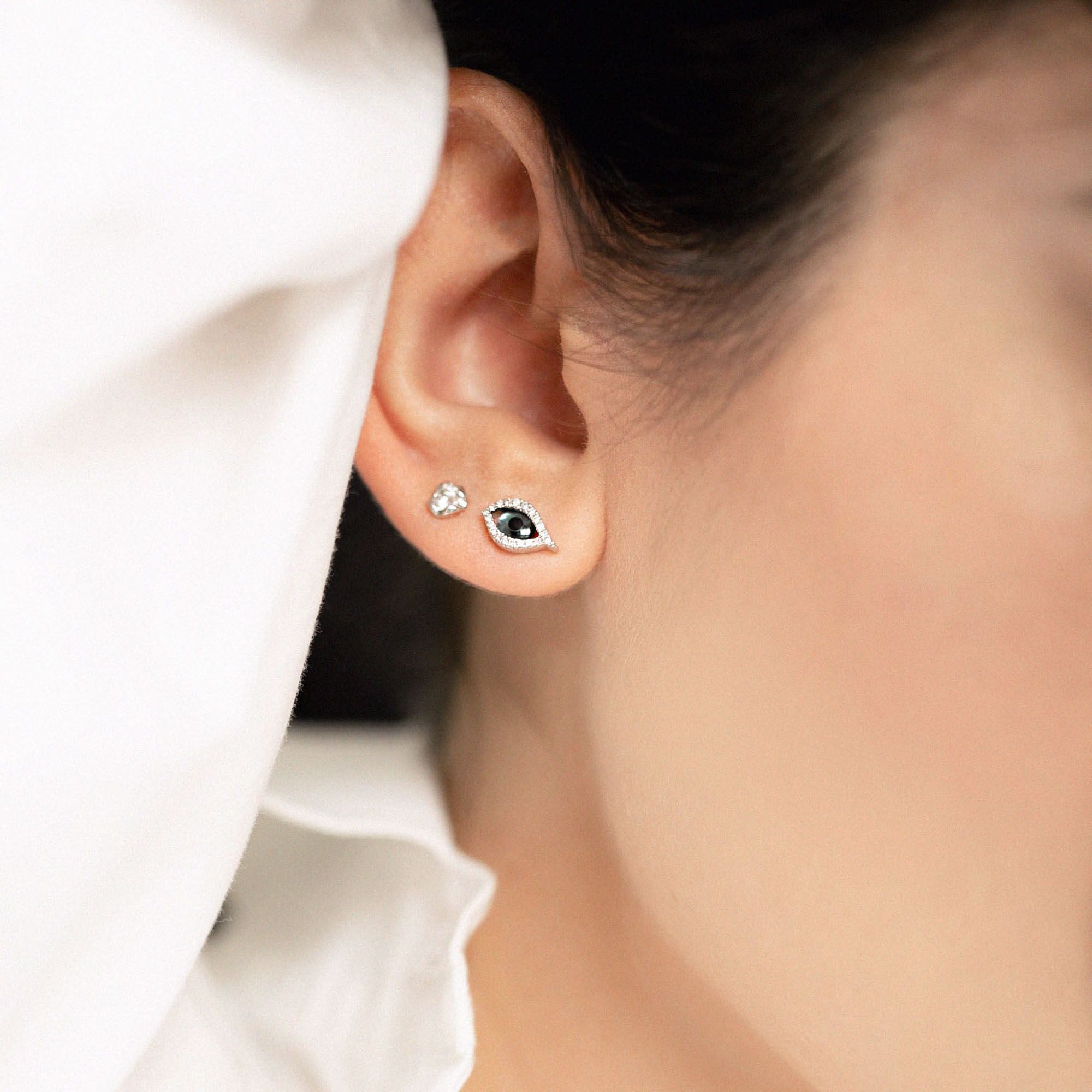 Evil eye studs on sale