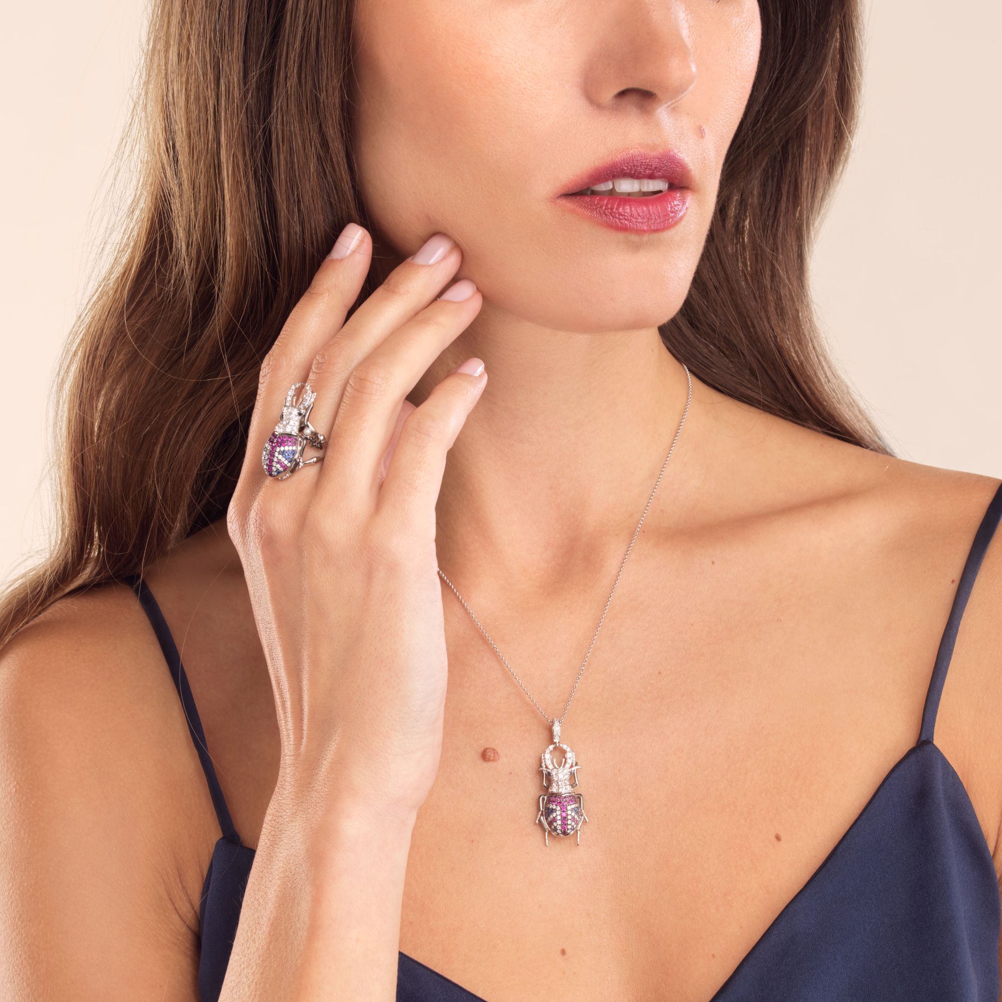 British Beetle Charm Pendant