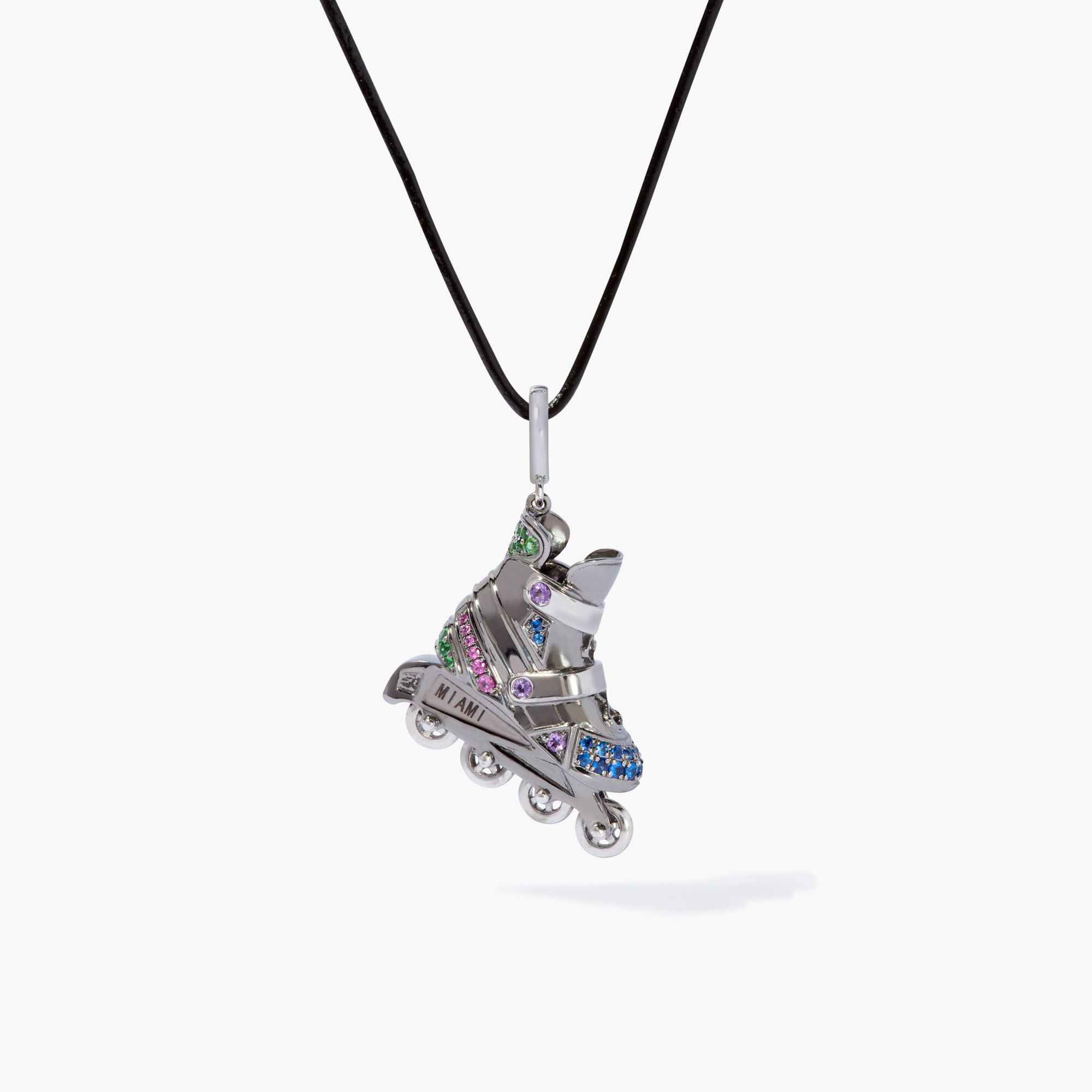 Annoushka x Mr Porter 18ct White Gold Miami Roller Skate Charm Pendant Annoushka EU