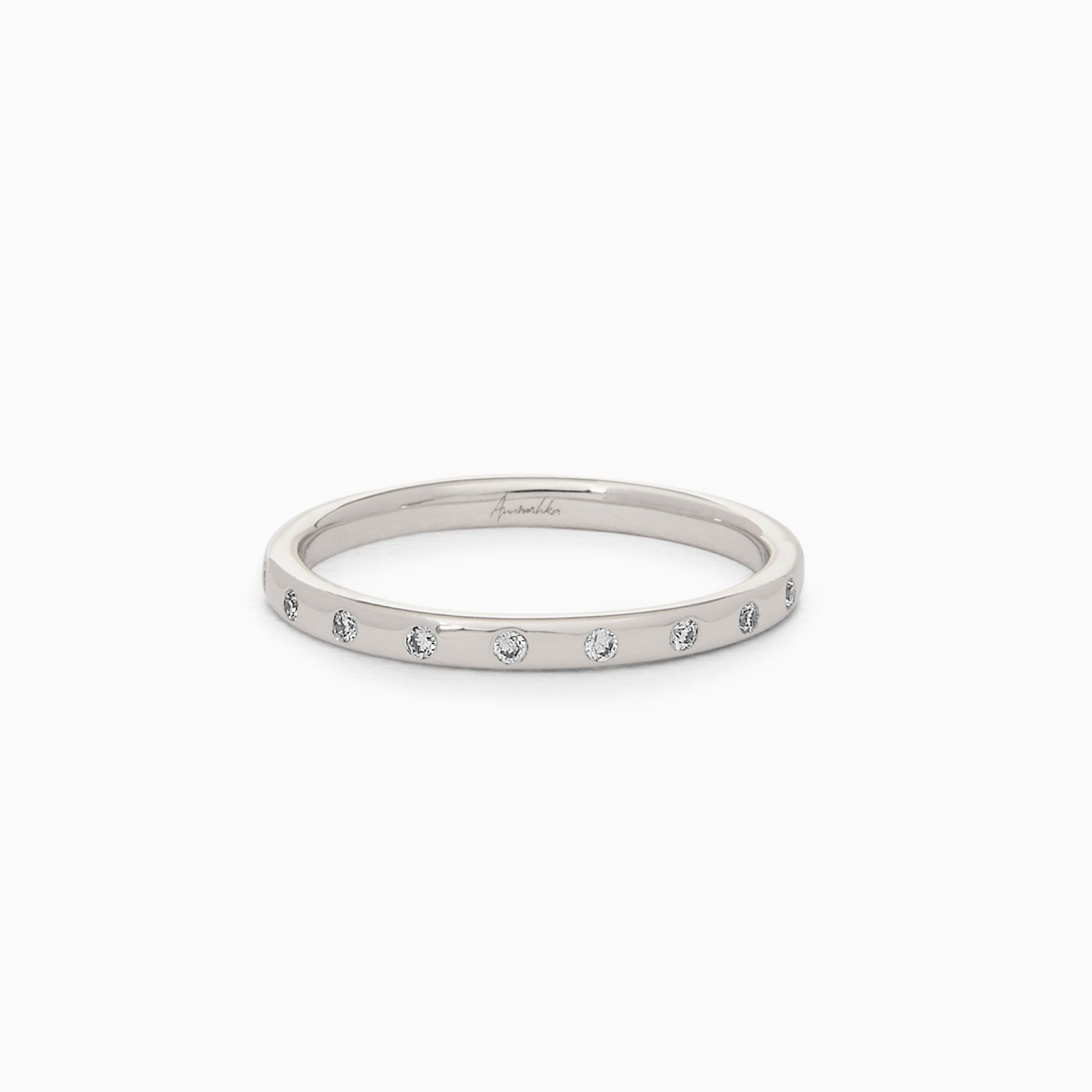 2mm Diamond Wedding Ring