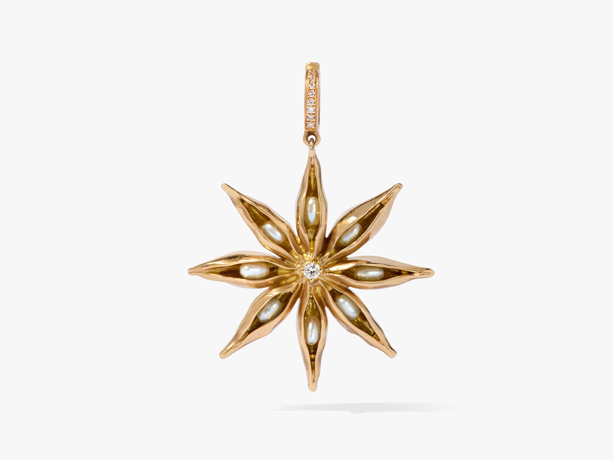 ノルディックウェア　charms Gold 18ct Solid Gold Mythology Star Anise Charm Pendant - Annoushka US