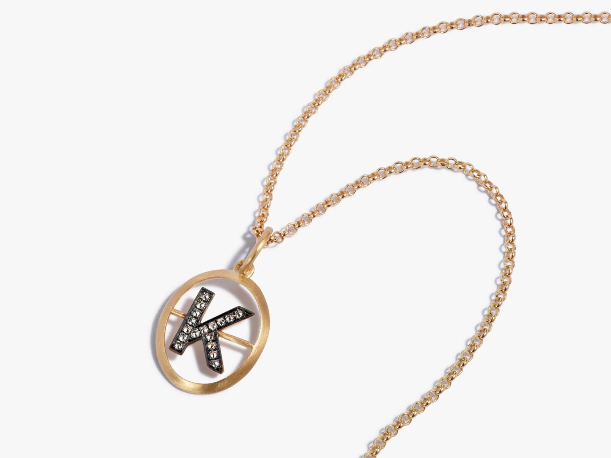 Diamond k necklace on sale