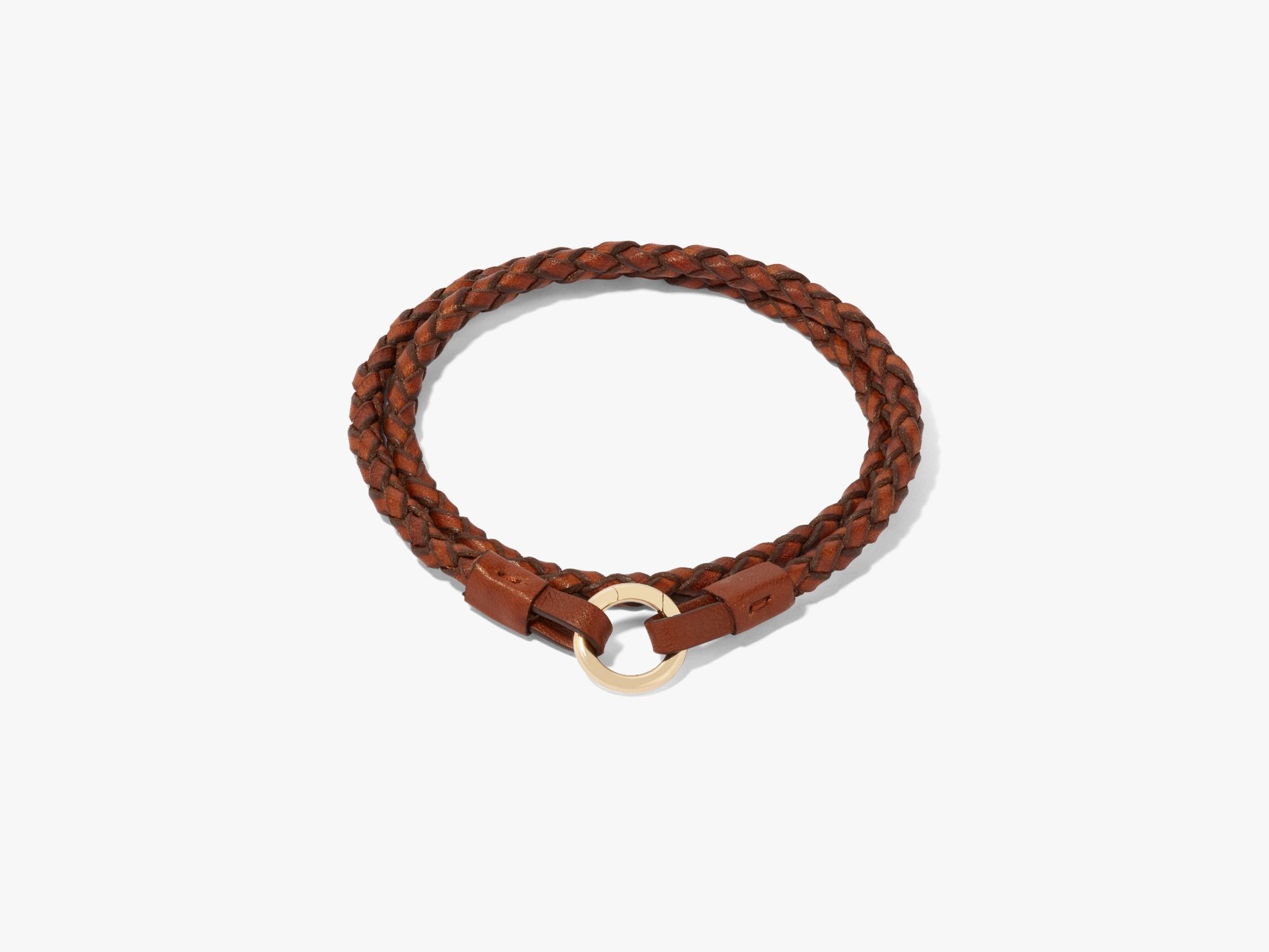 Leather Gold Lovelink Bracelet