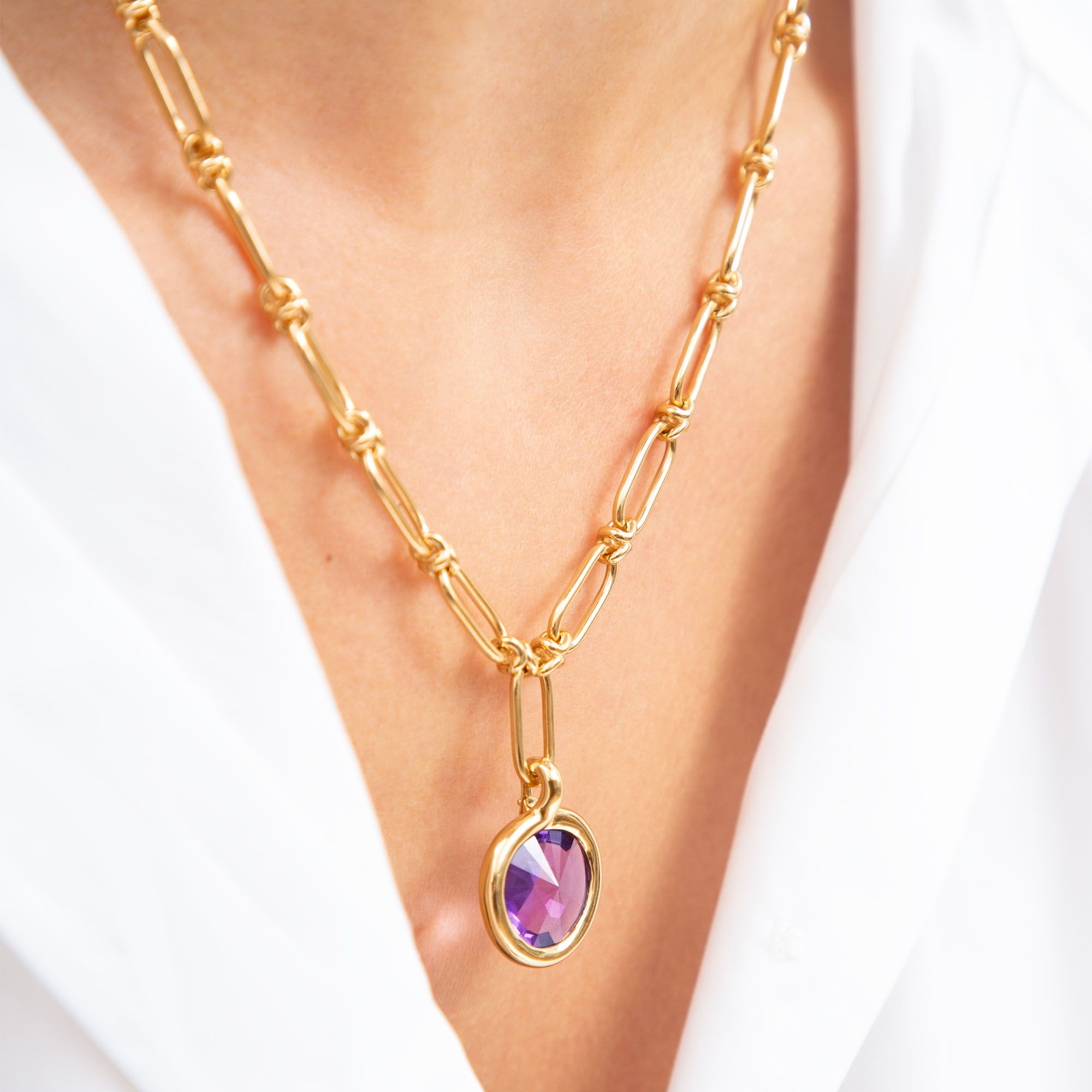 Sweetie Amethyst & Knuckle Necklace