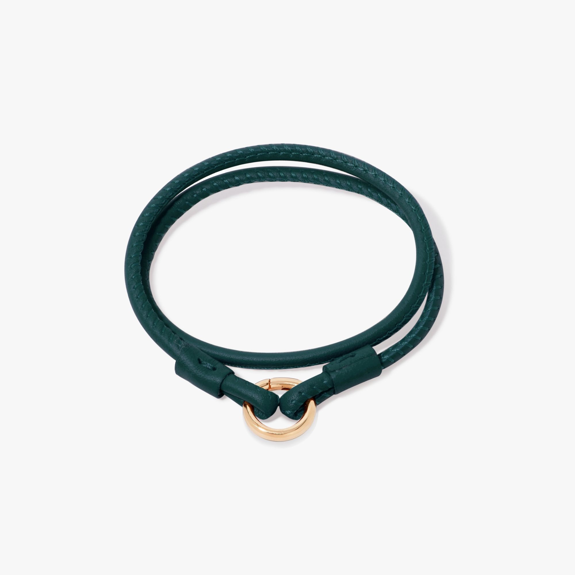 Leather Gold Lovelink Bracelet
