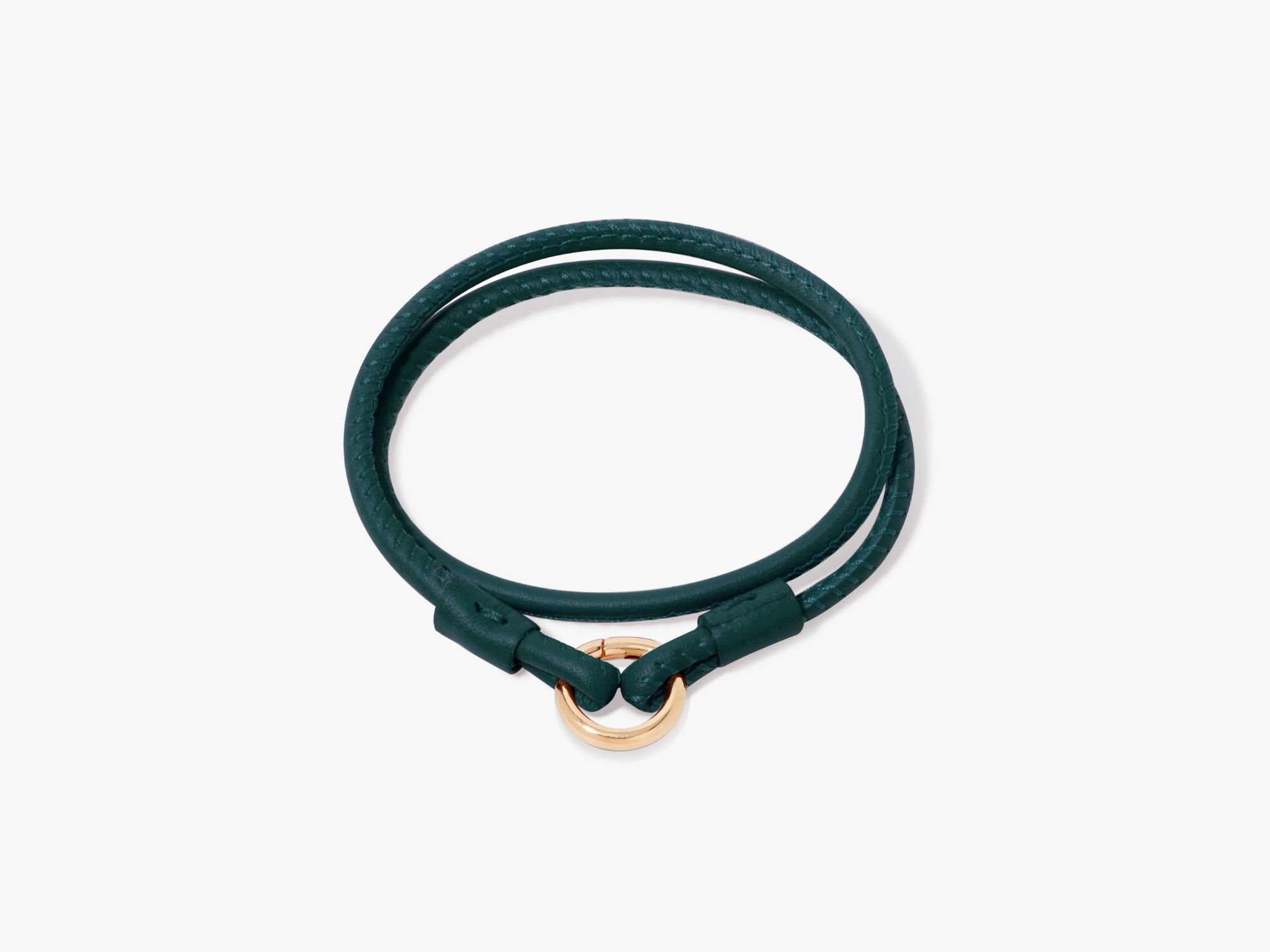 Leather Gold Lovelink Bracelet