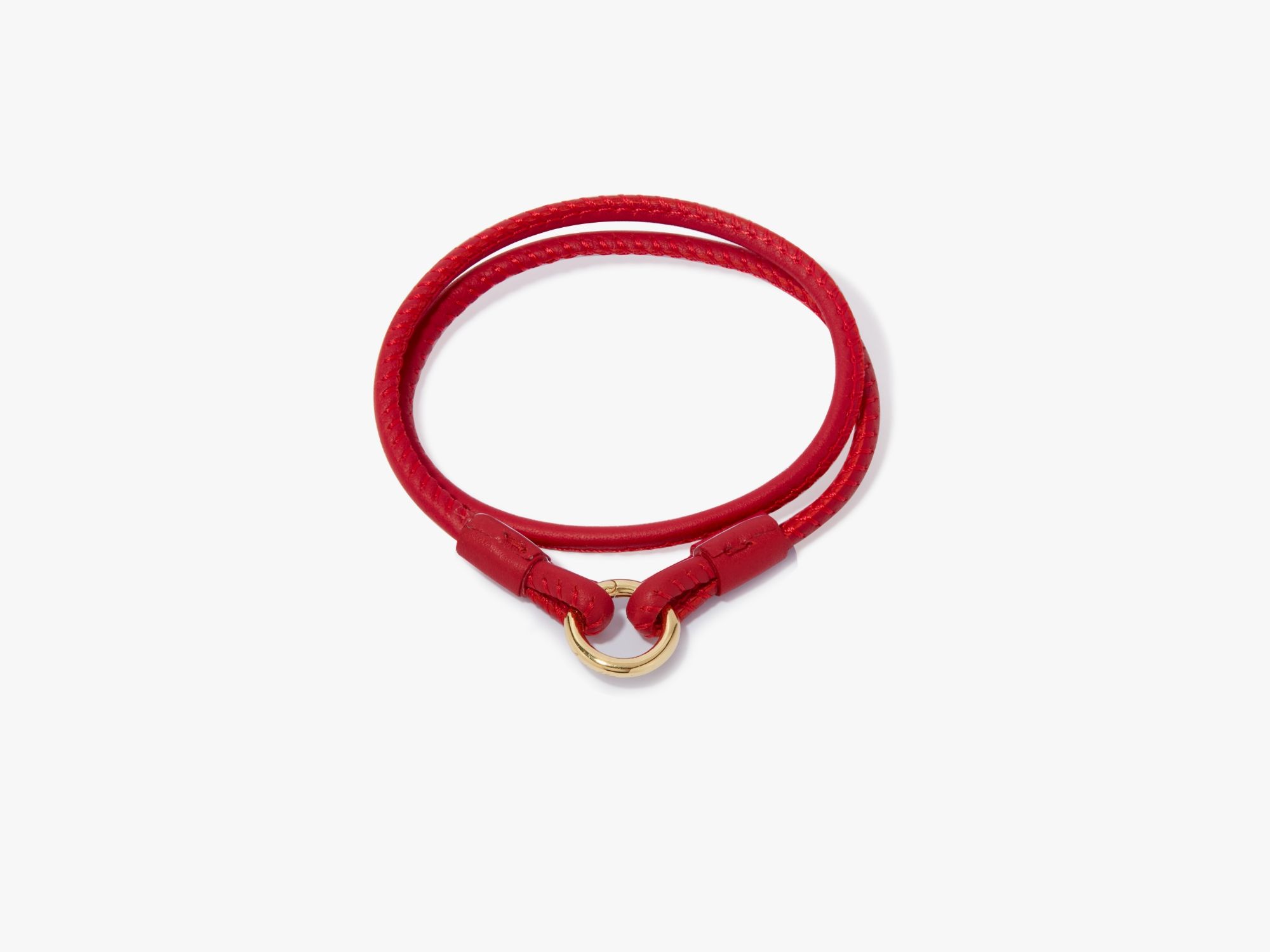Leather Gold Lovelink Bracelet